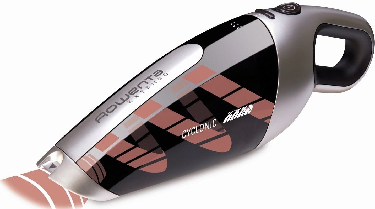 Rowenta Akku-Handstaubsauger Extenso Cyclonic, kabellos, 7,2 V, 350 ml Behälterkapazität, 0 W, beutellos, integrierte Teleskopfugendüse, Betriebszeit 16 Min., AC4769