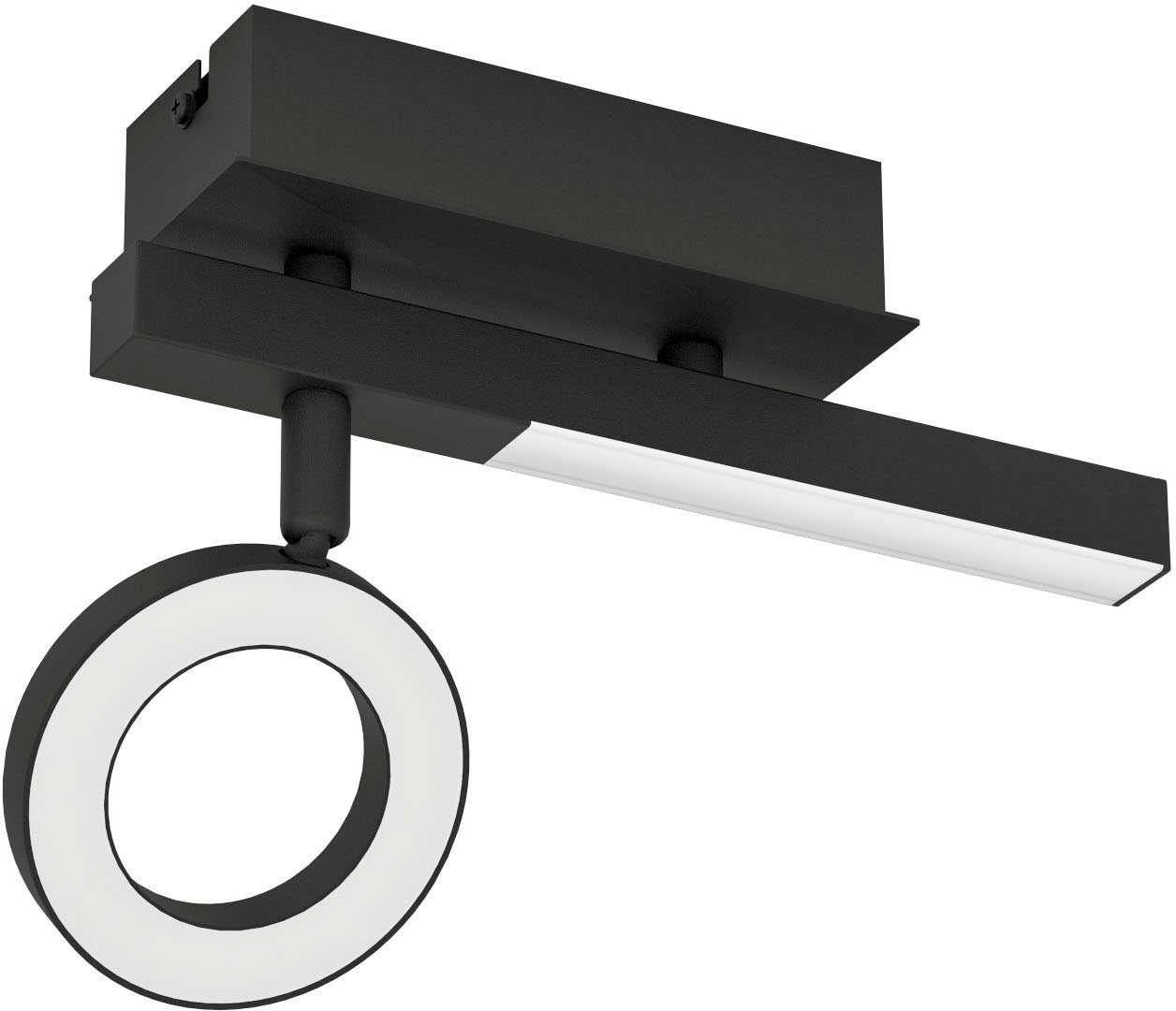 Deckenspot CARDILLIO 2 Strahler, Alu, Stahl und Kunststoff, Wohnzimerlampe, Lampe