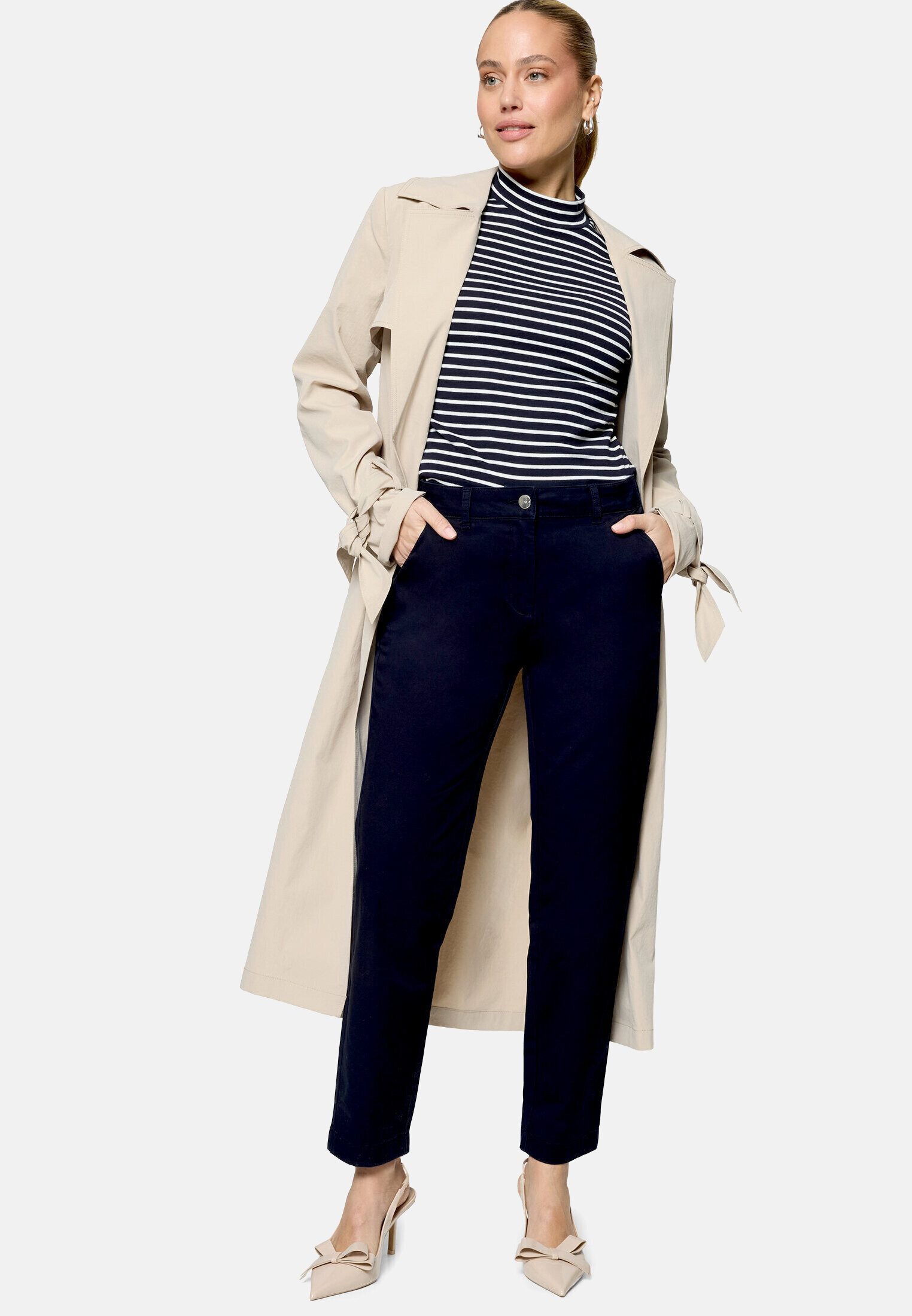 Zero Stoffhose Damen mit Stretch 28 Inch Plain/ ohne Details