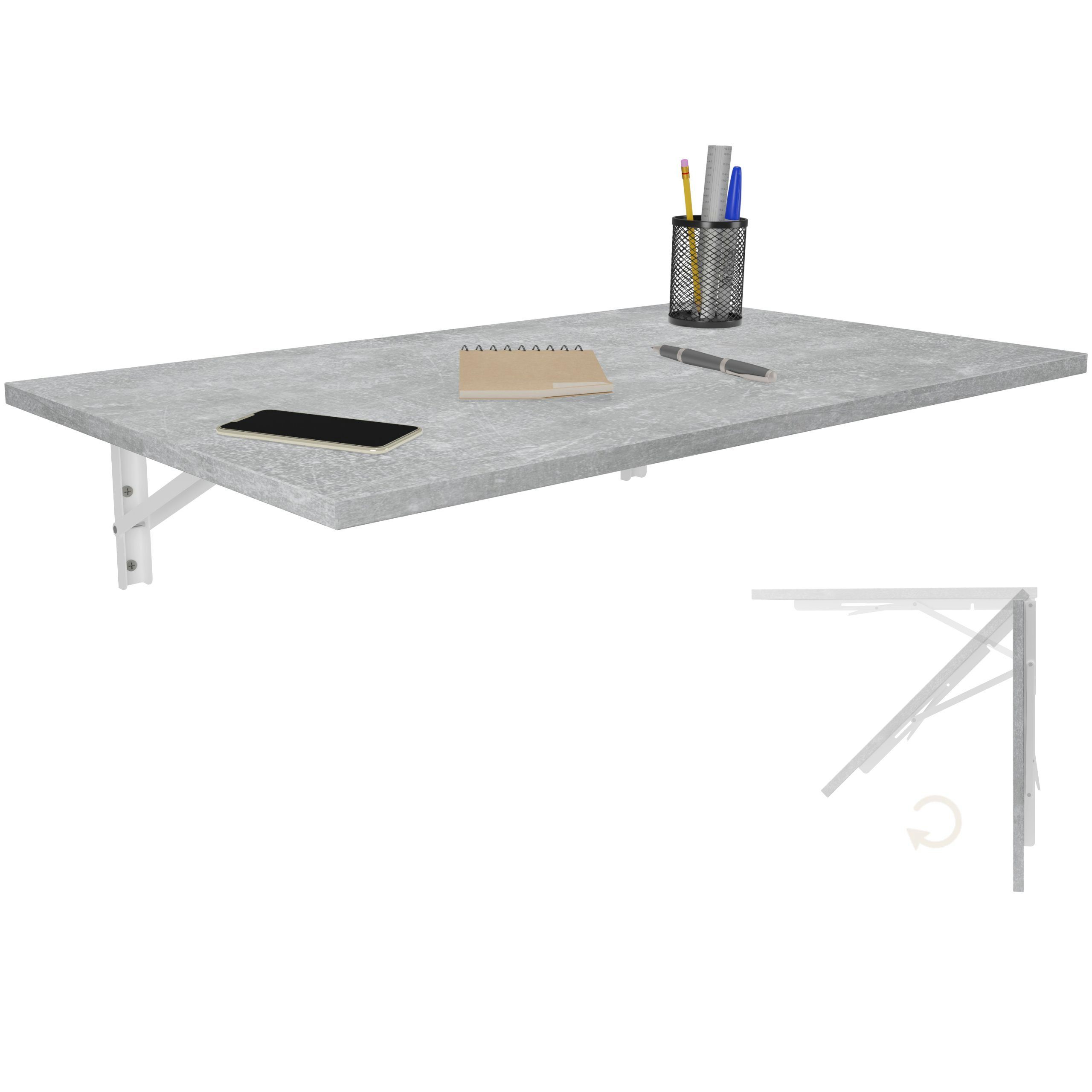 Küchentisch Schreibtisch Wand KDR Beton Esstisch Tisch, 80x50 Produktgestaltung Klapptisch Wandklapptisch