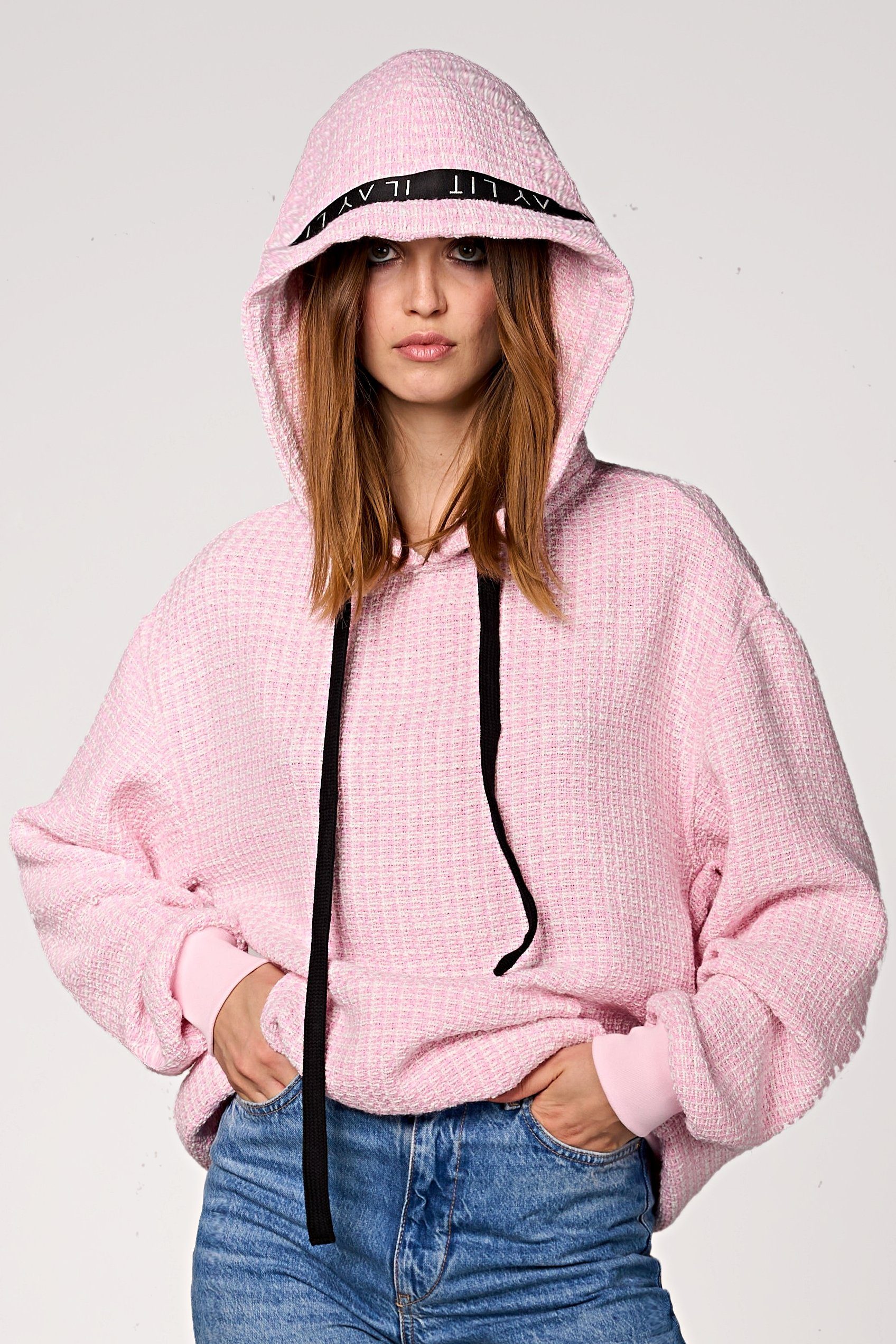ILAY Lit Kapuzenpullover Lima Bouclé Hoodie Rosa