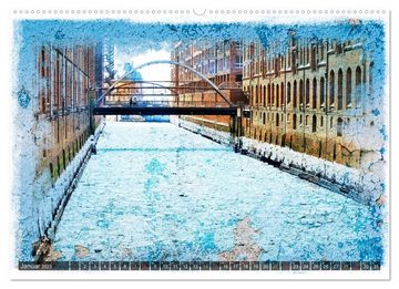 CALVENDO Wandkalender Hamburg on the wall (Premium, hochwertiger DIN A2 Wandkalender 2023, Kunstdruck in Hochglanz)