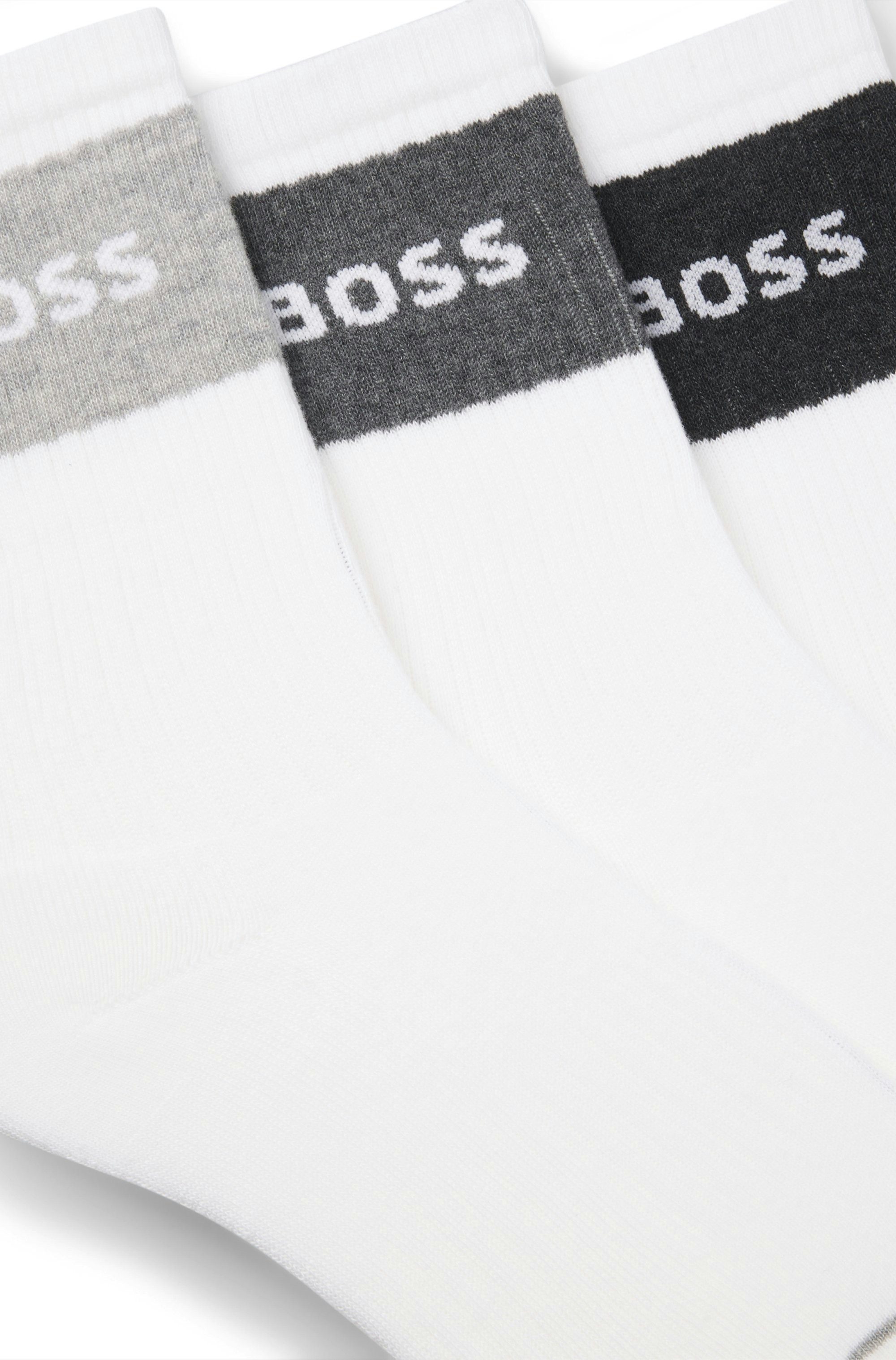 BOSS Kurzsocken 3P QS Rib Melange CC (Packung, 3-Paar) – Bild 3 von 4