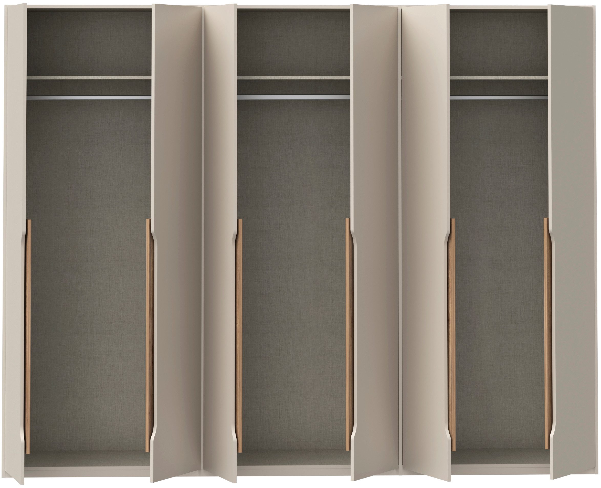 FORTE Kleiderschrank Höhe 2,10 mtr., stehende Montage, Grifflos