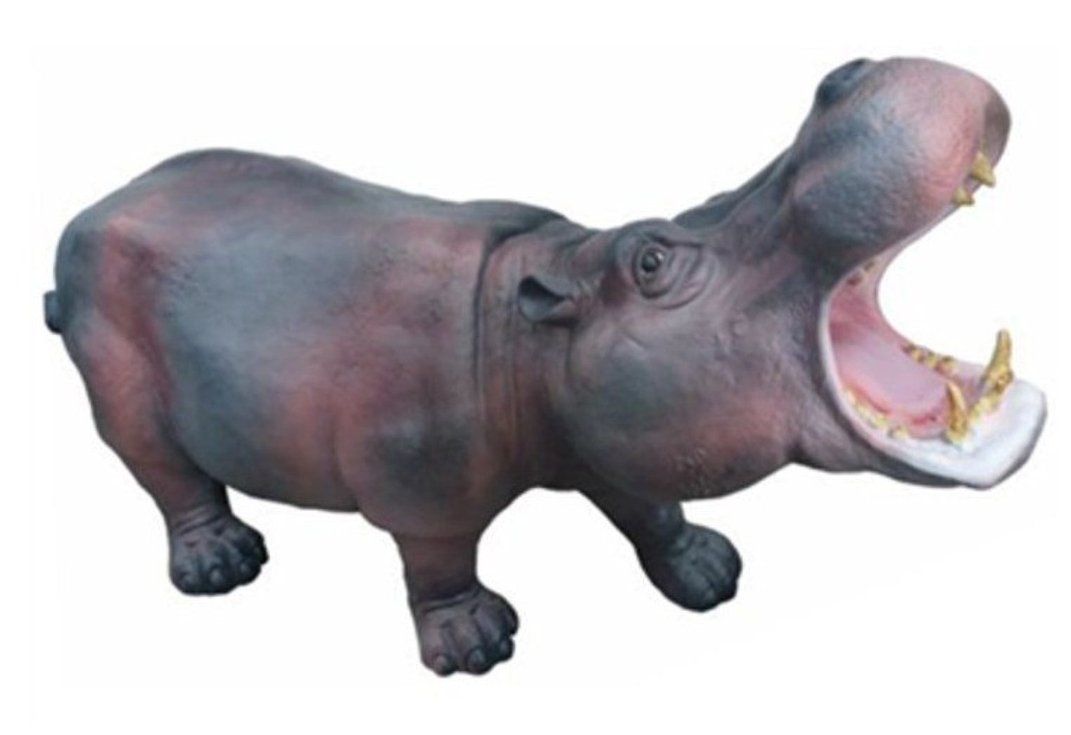 Tierfigur Modern Design Nilpferd Tier Garten aus Kunststoff Dekoration Deko