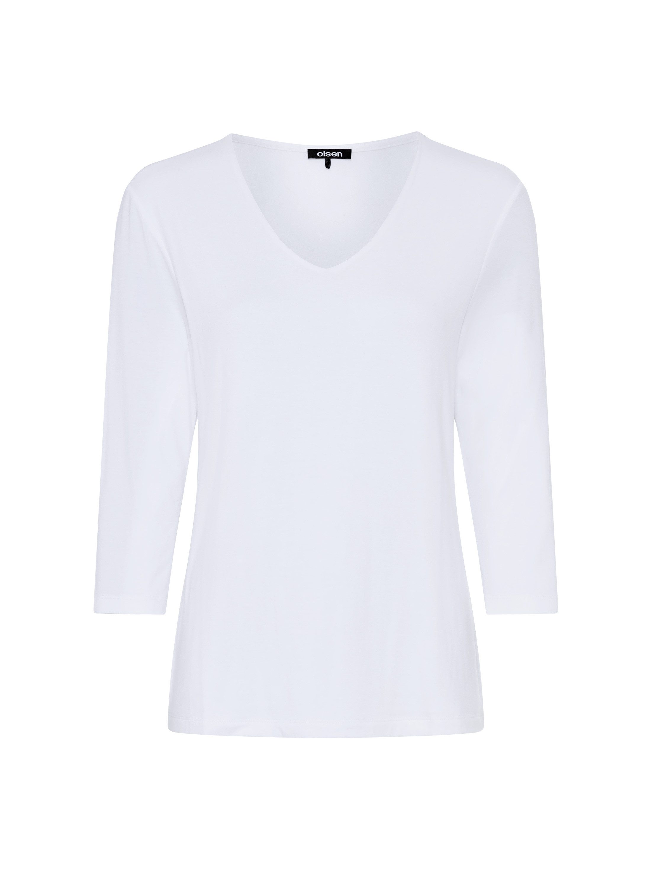 Olsen T-Shirt mit V-Ausschnitt und 3/4-Ärmeln