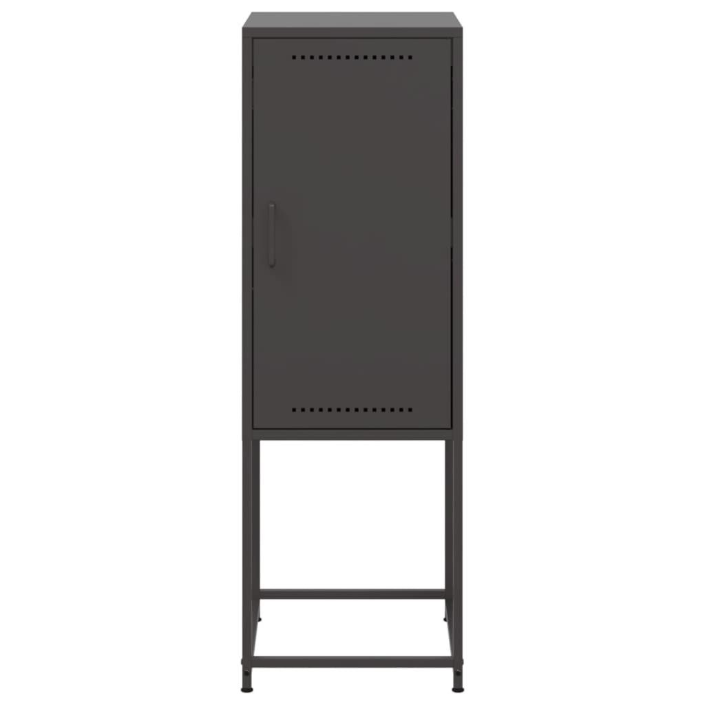 furnicato Highboard Schwarz 36x39x107 cm Stahl (1 St)