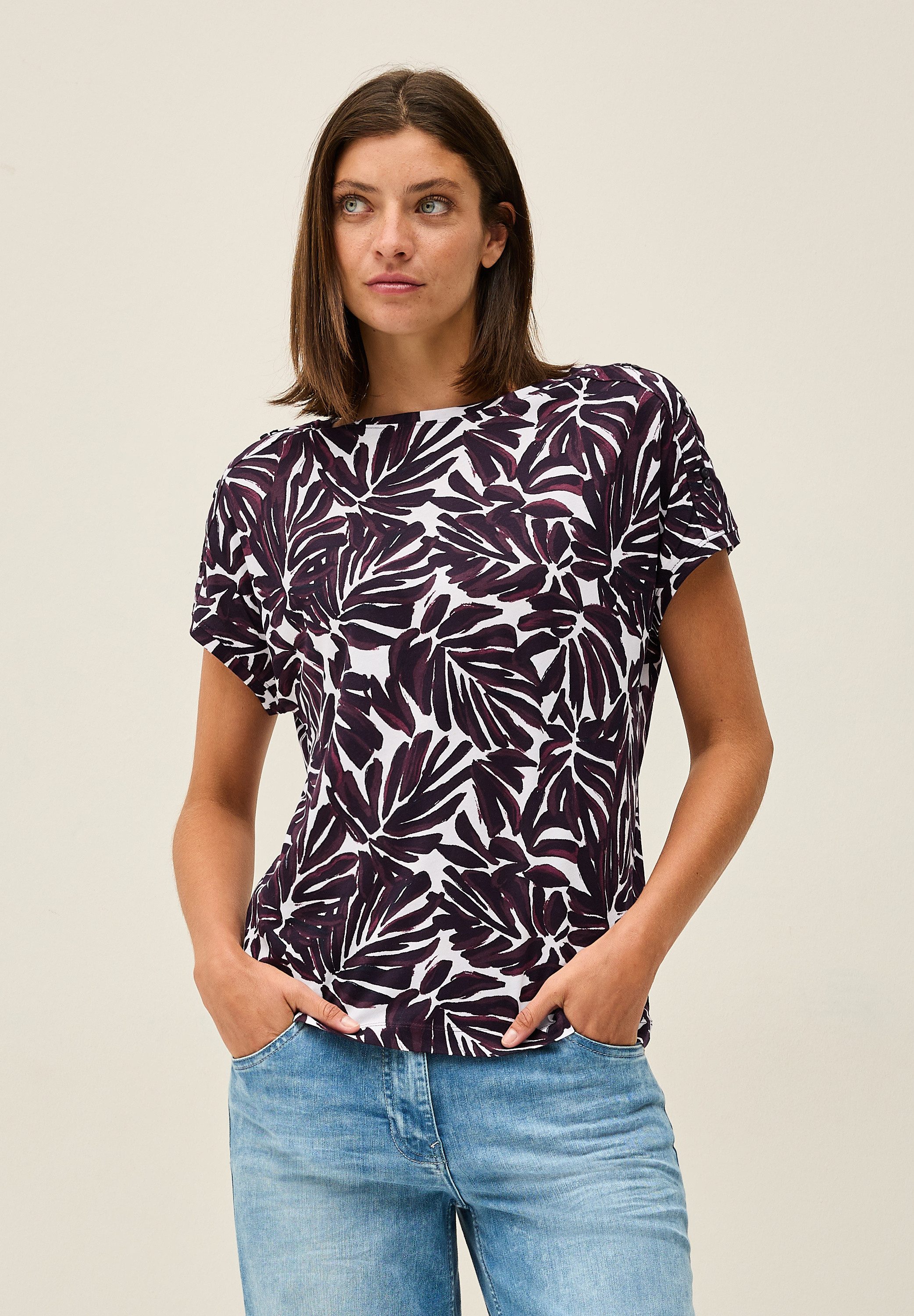 CECIL T-Shirt mit Knopfdetail an den günstig online kaufen