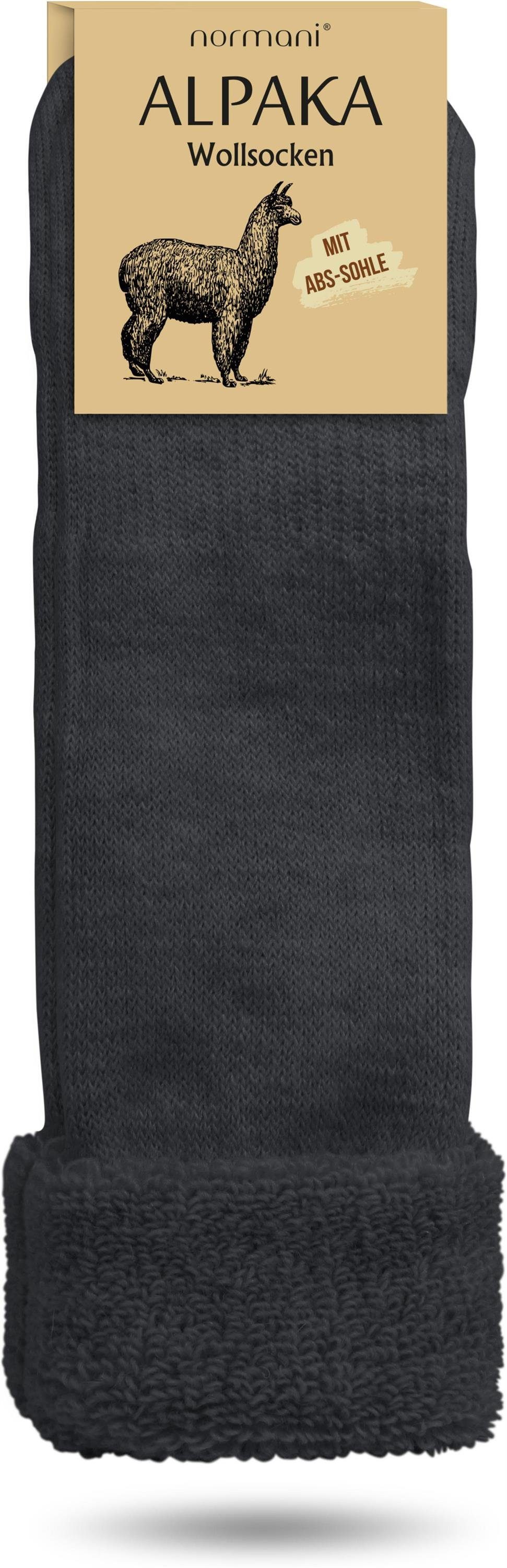 normani ABS-Socken Alpaka-Wollsocken mit ABS-Druck (1 Paar) hochwertige Alpaka-Wolle – Bild 3 von 4