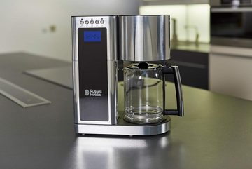 RUSSELL HOBBS Kaffeevollautomat Digitaler Timer, Brausekopf für optimale Extraktion&Aroma, max 10 Tassen, 1,25l Glaskanne, Warmhalteplatte, Filterkaffeemaschine