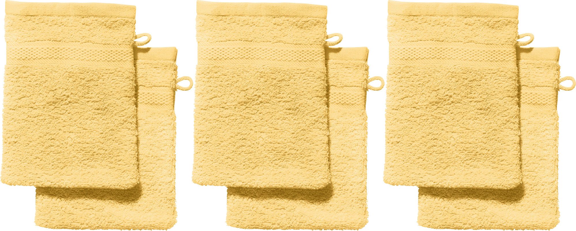 REDBEST Waschhandschuh Waschhandschuh "Chicago" 6er-Pack, Frottier, Walk-Frottier Uni