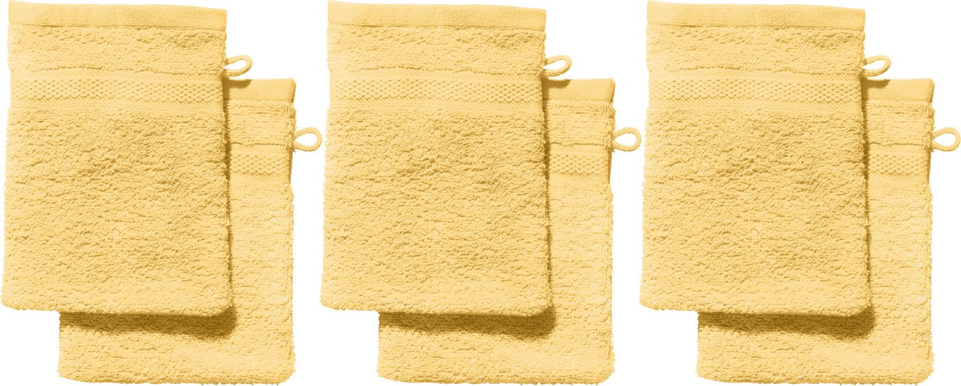 REDBEST Waschhandschuh Waschhandschuh "Chicago" 6er-Pack, Frottier, Walk-Frottier Uni