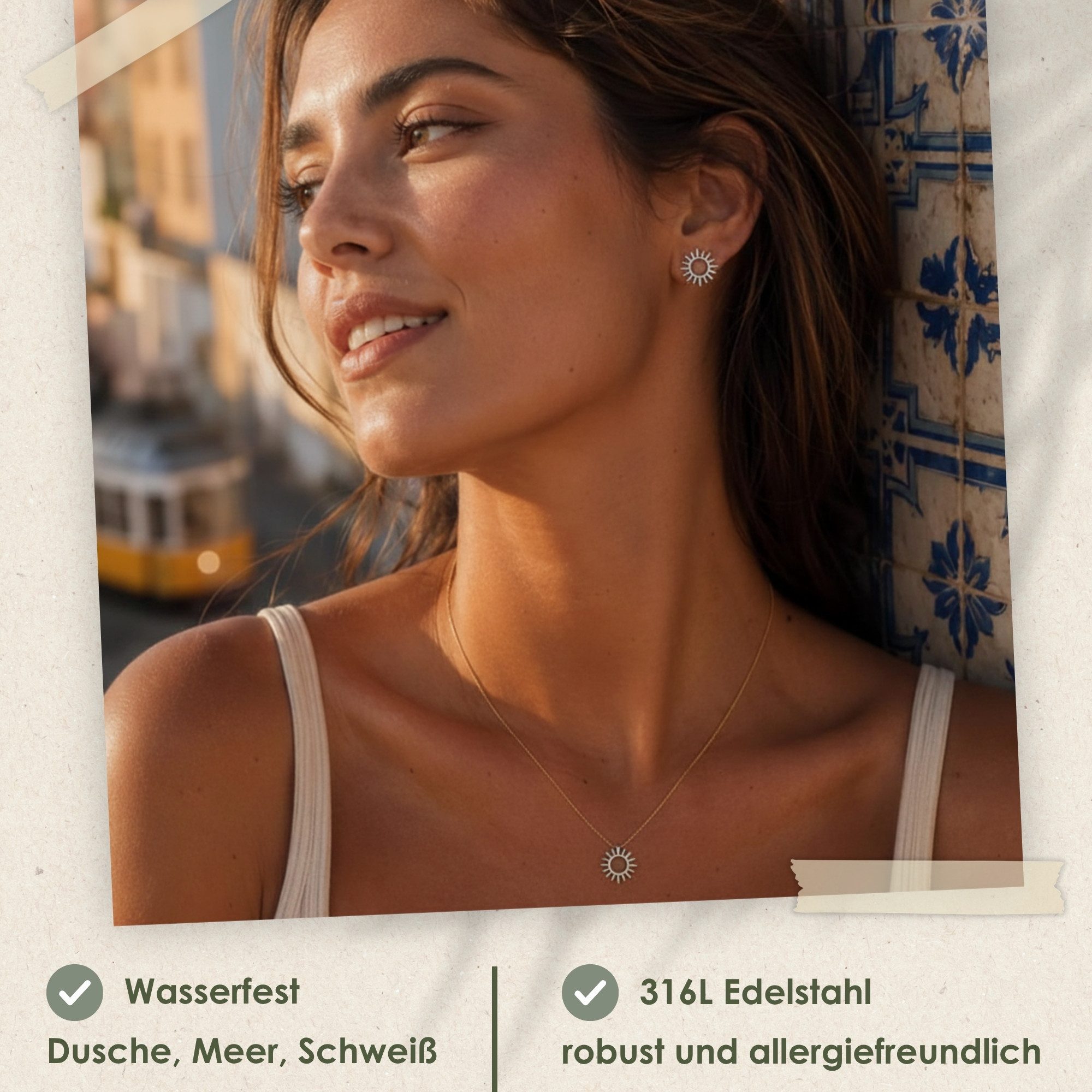Heideman Schmuck-Adventskalender Summerbox Lissabon silberfarben, Schmuckset mehrteilig Schmuck für Frauen - 5 Schmuckstücke