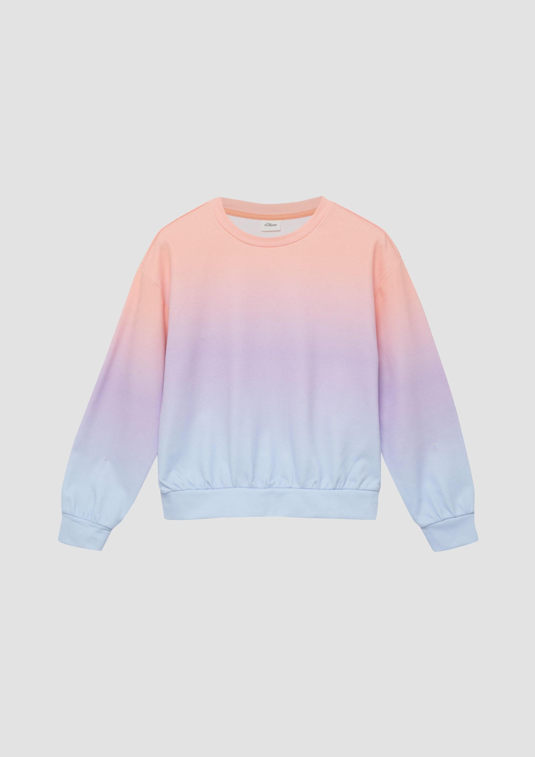 s.Oliver Sweatshirt Sweatshirt Oversize-Sweatshirt mit Farbverlauf