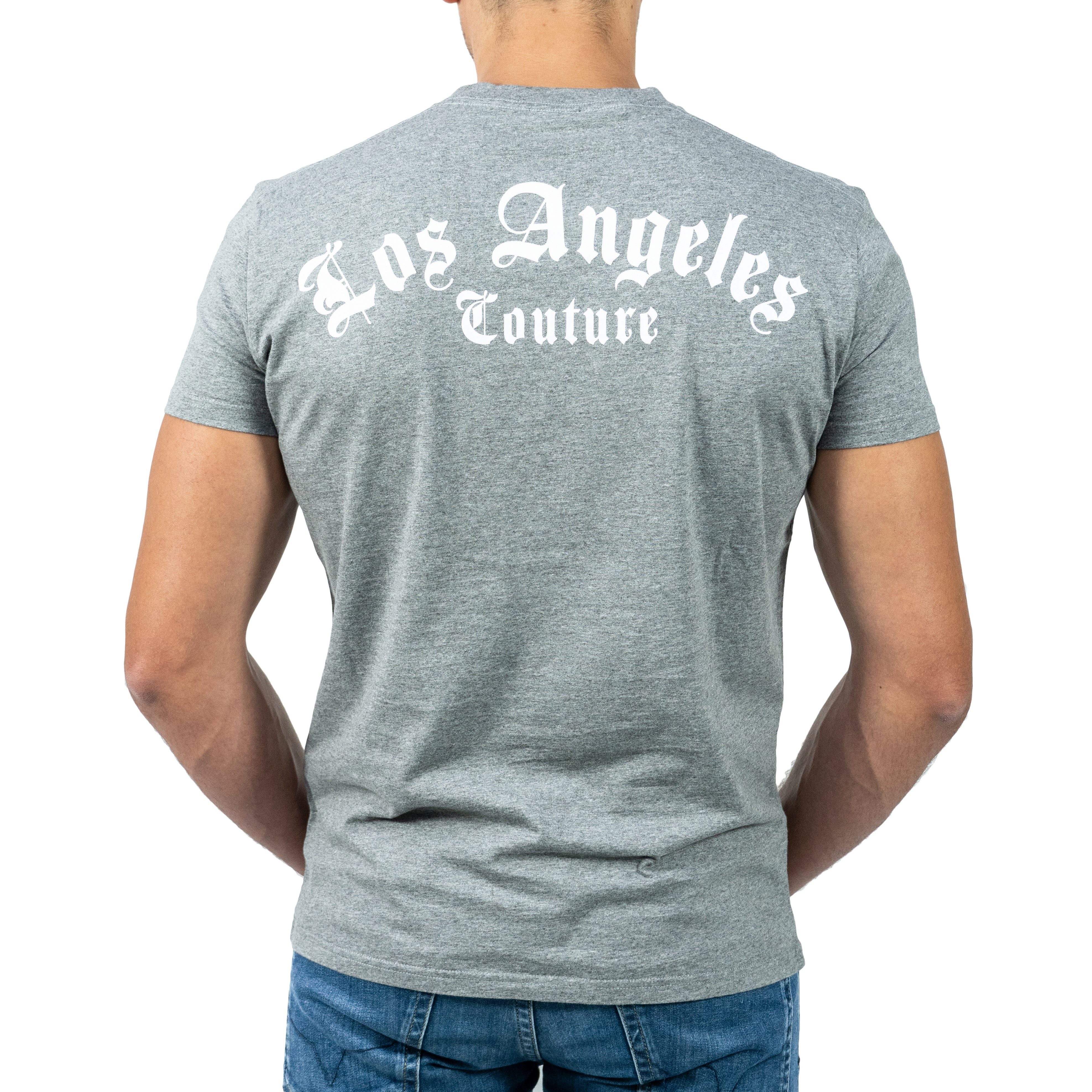 Chiccheria Brand T-Shirt Los Angeles Couture Grau