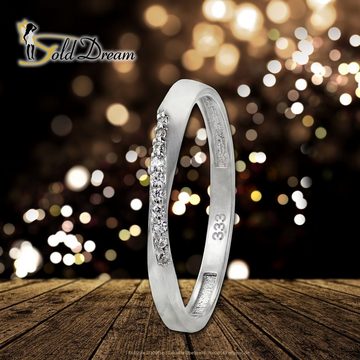 GoldDream Goldring GoldDream Gold Ring Gr.58 Swing (Fingerring), Damen Ring Swing aus 333 Weißgold - 8 Karat, Farbe: silber, weiß