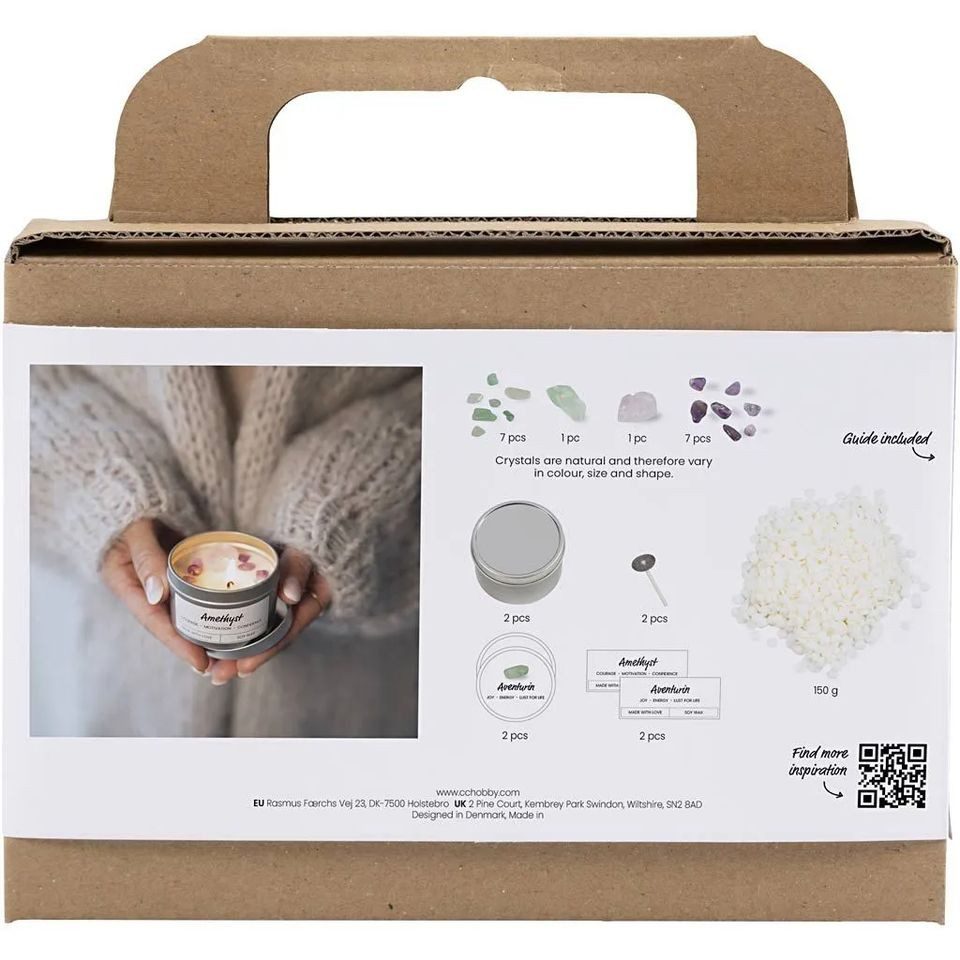 creativ company Kreativset Mini Craft Kit Kerzengießen mit Aventurin und Amethyst, (25-tlg)