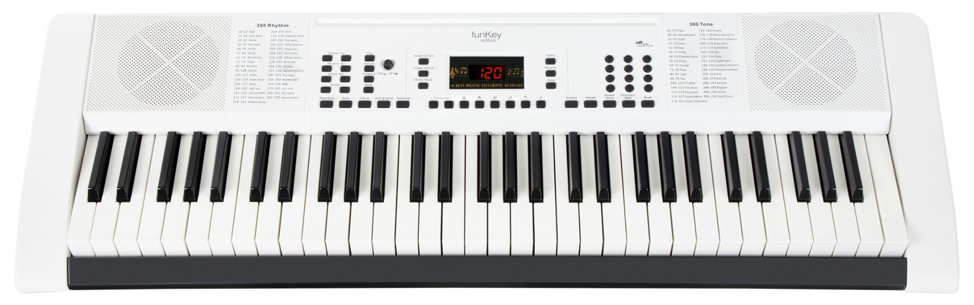 FunKey Home-Keyboard 61 Edition (300 Sounds, 300 Rhythmen) (Schüler-Set, inkl. Keyboardschule), mit Begleitautomatik und intelligente Lernfunktion