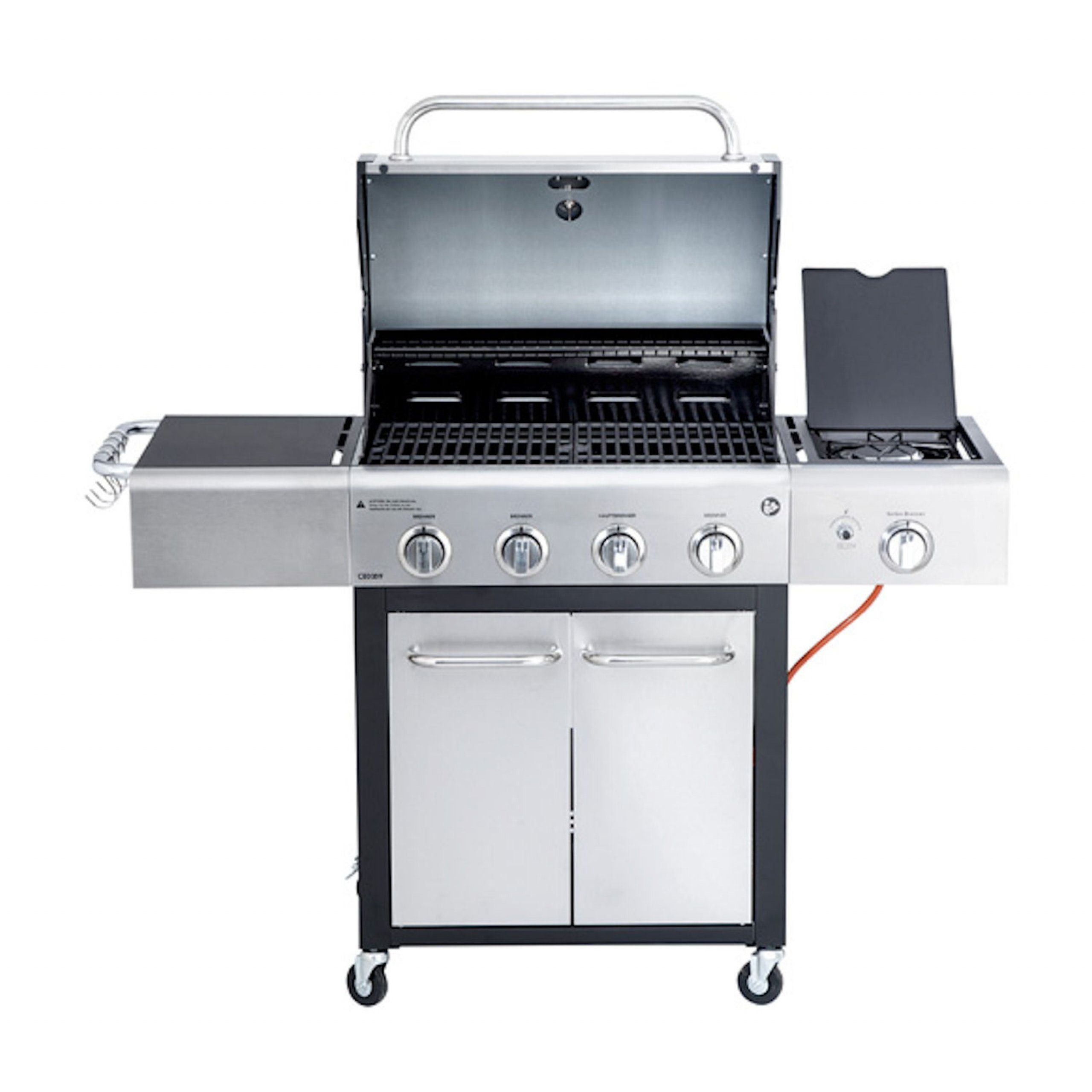 All Grill Gasgrill Allgrill Basic-Line Festival Edelstahl/schwarz Gasgrill mit 4