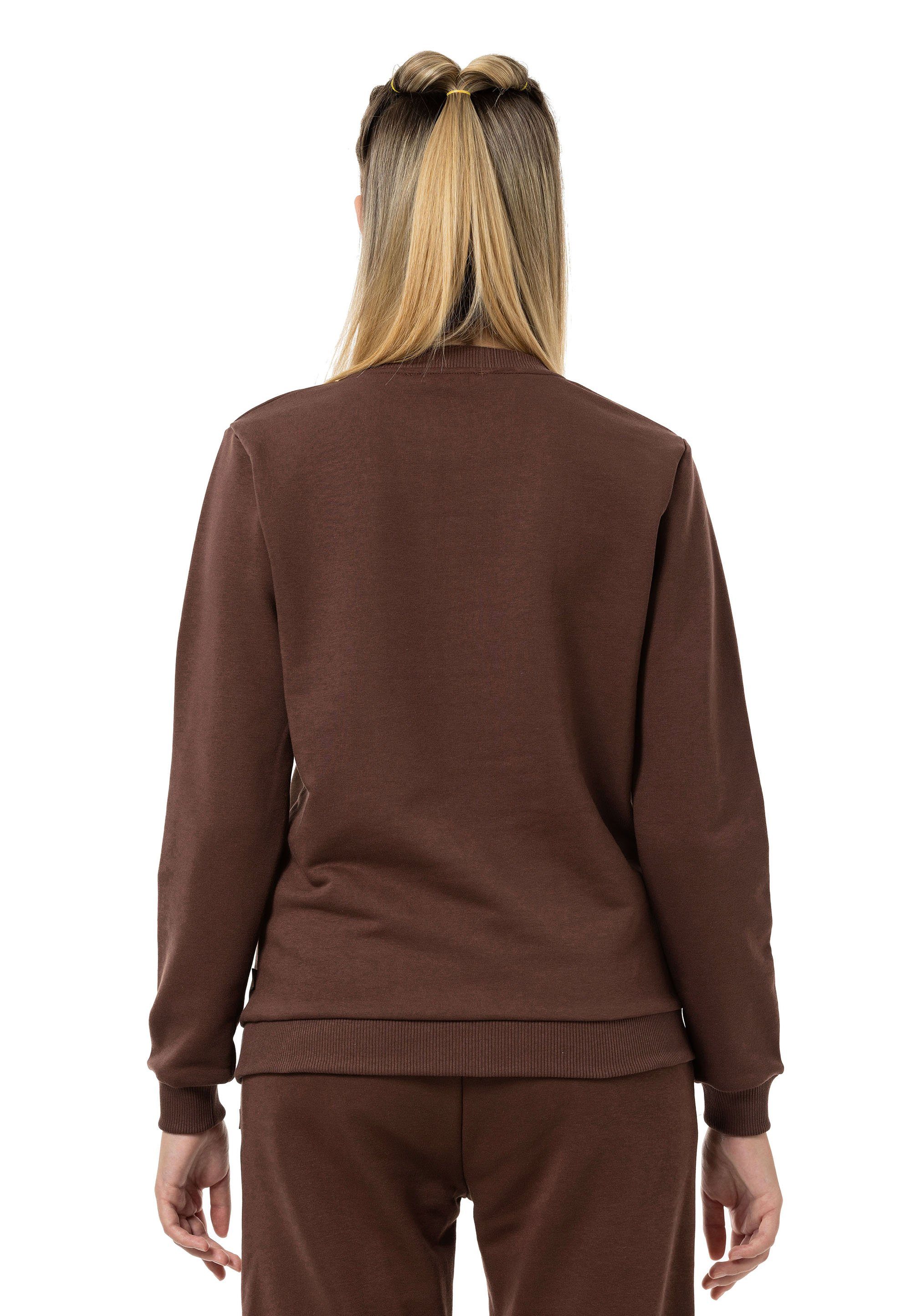 Rundhals Sweatshirt Qualität Premium RedBridge Pullover Braun