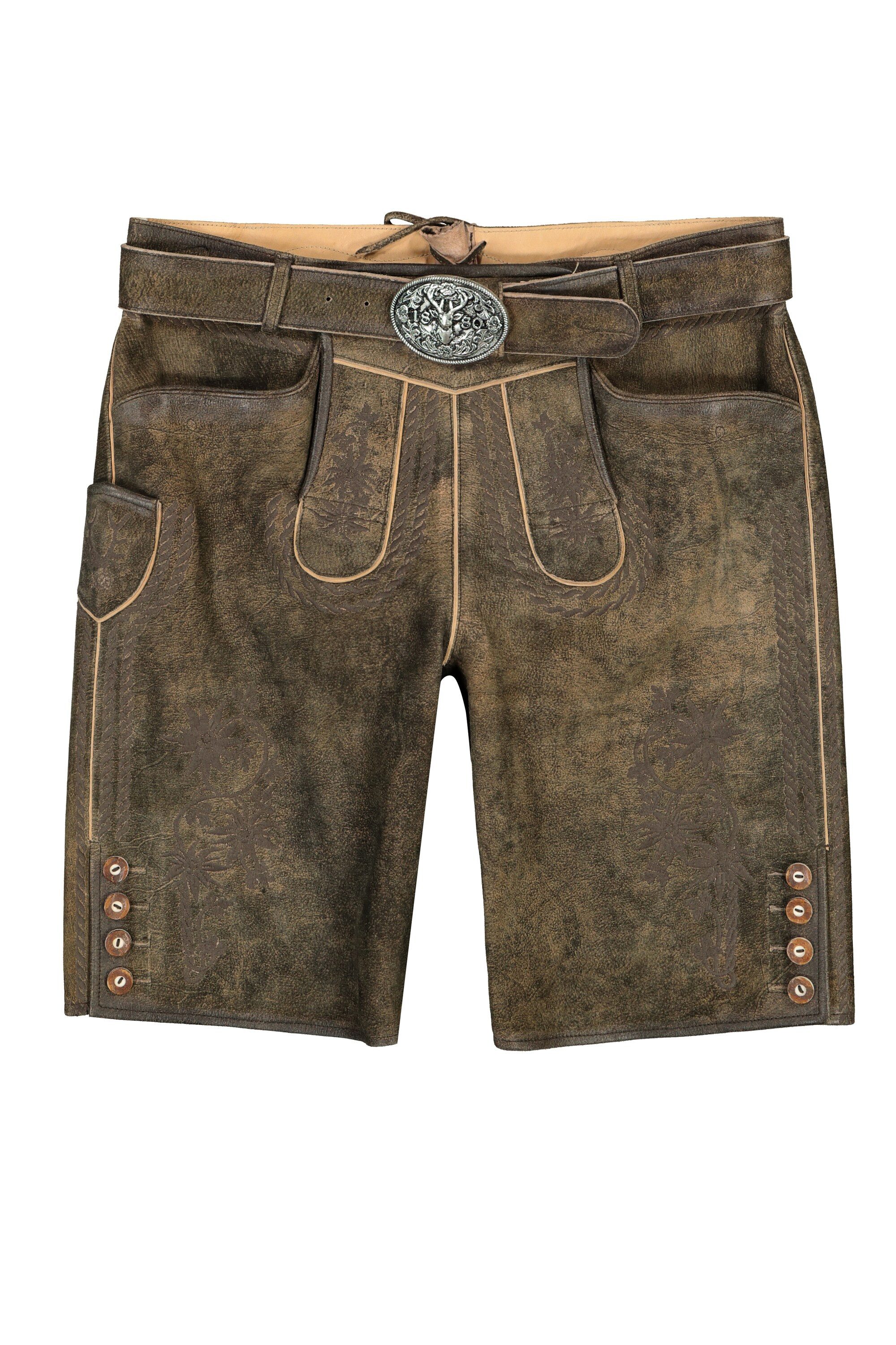 JP1880 Lederhose bis 7XL Trachtenhose aus Ziegenvelours-Leder günstig online kaufen