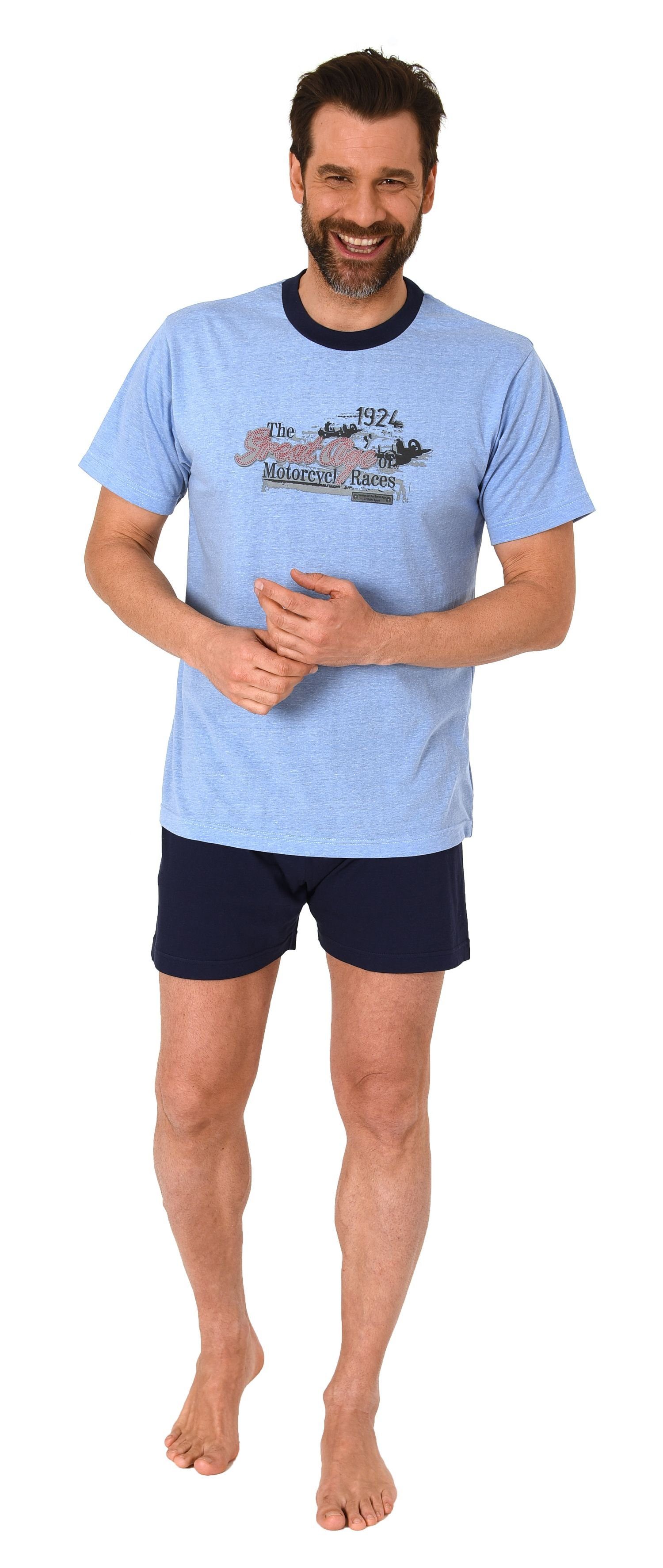 Normann Pyjama Casual Herren Shorty Pyjama mit kurzen Shorts und Rundhals günstig online kaufen