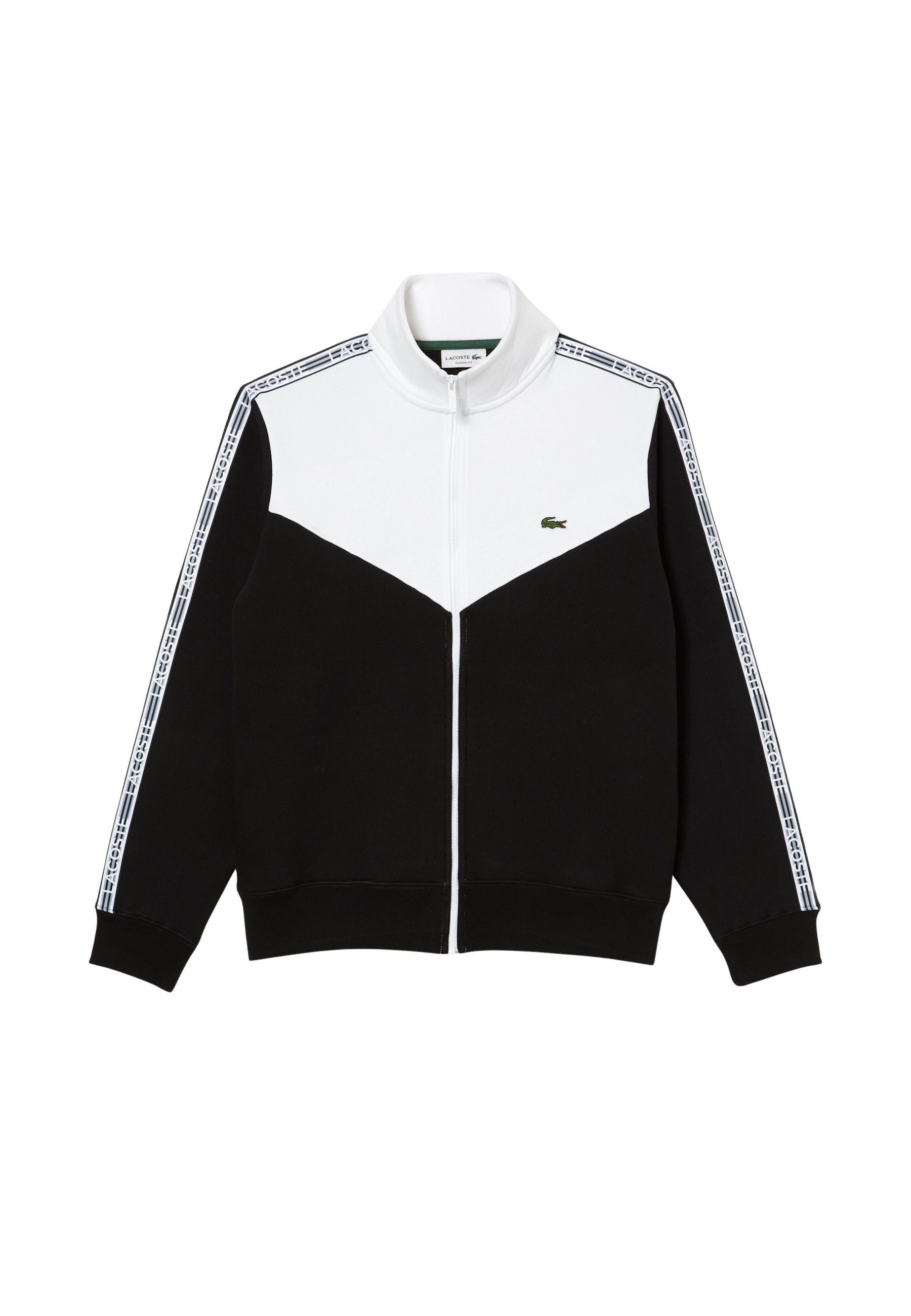 schwarz (1-tlg) im Sweatshirt Color-Block-Style mit Sweatjacke Sweatjacke (15) Lacoste