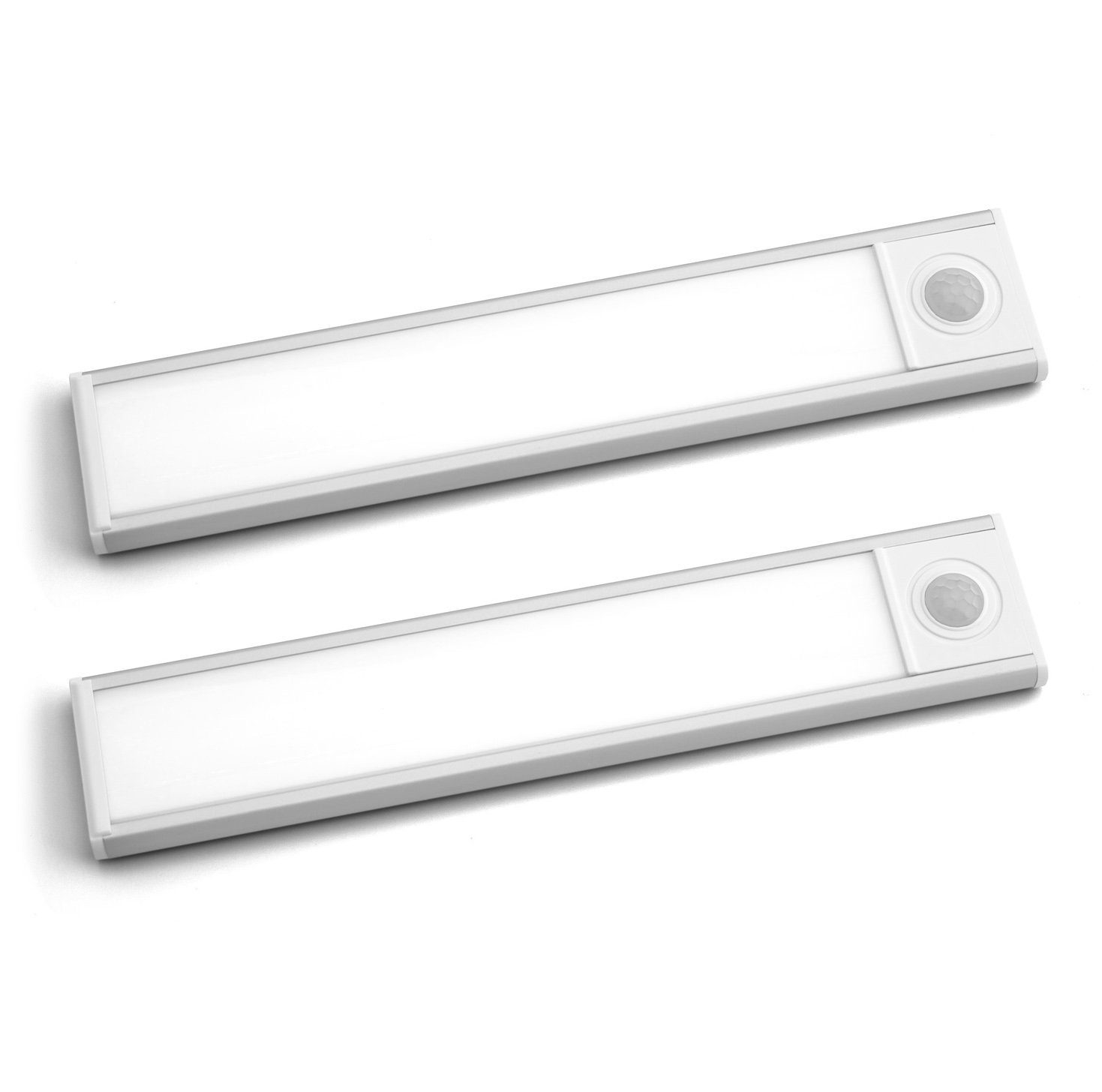 Unterschrankleuchte 2er Set LED Schranklicht Lichtleiste 20cm USB-C wiederaufladbar silber