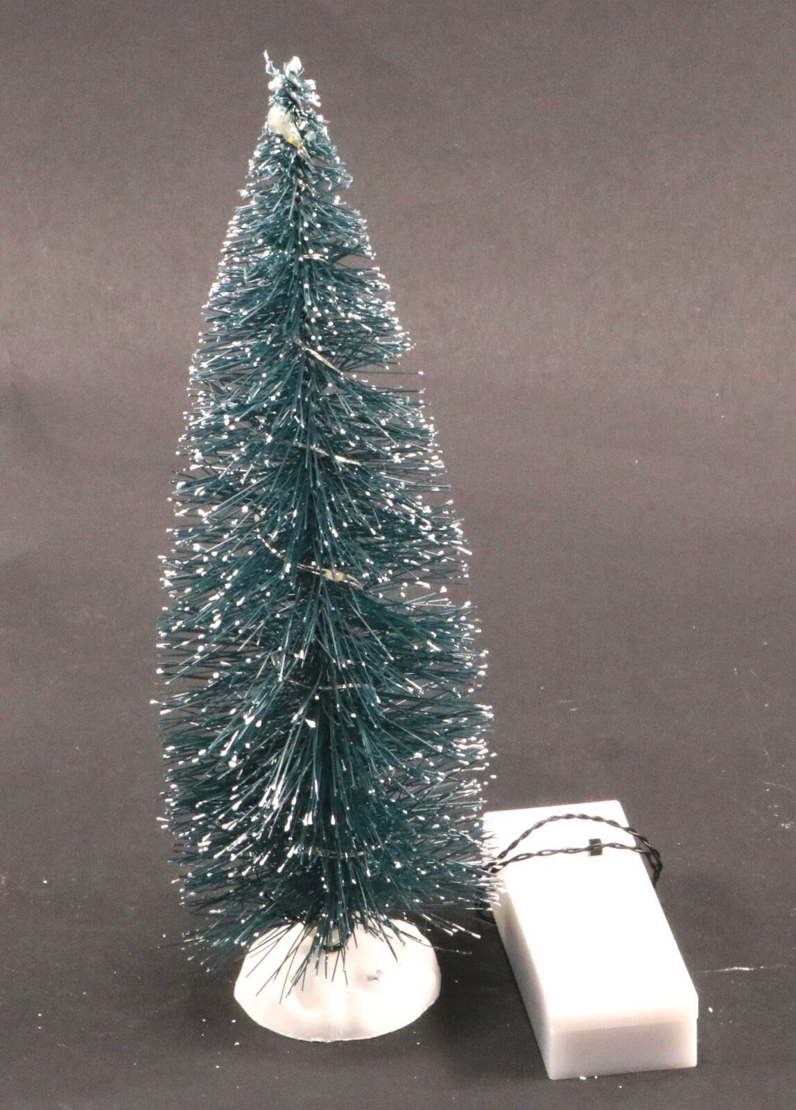 Koopman Künstlicher Schneetanne mit Lichterkette warmweiß Deko LED Weihnachtsbaum 22cm - Lichterkette