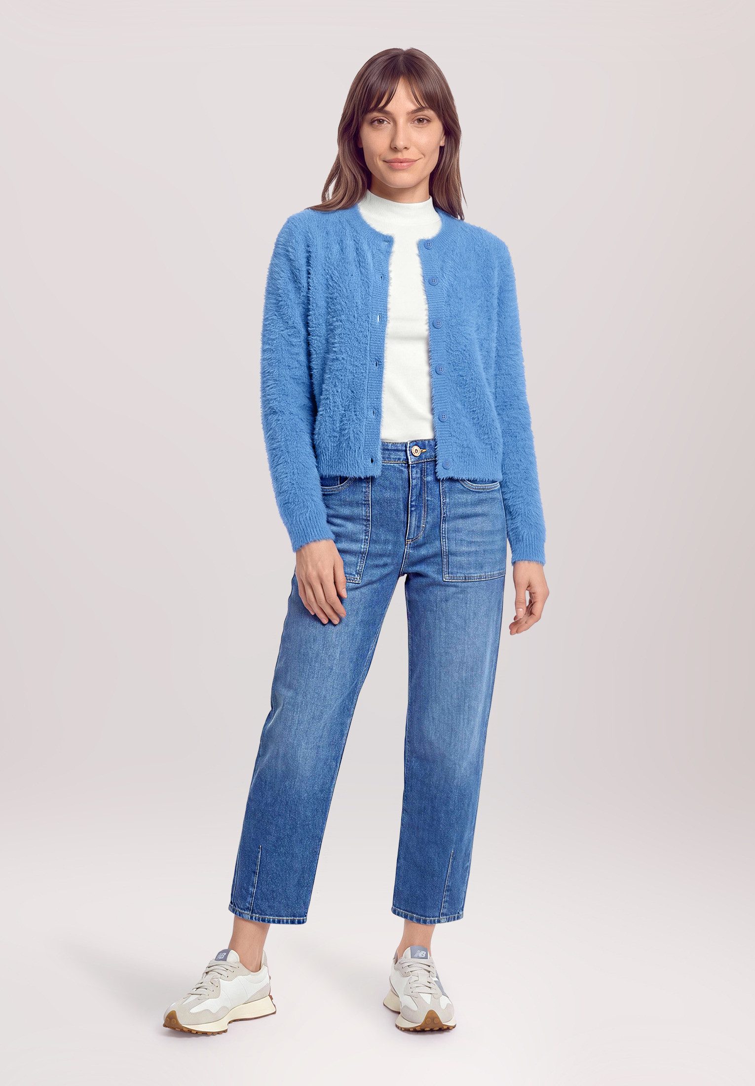 Betty&Co Strickjacke Damen mit Effektgarn (1-tlg)