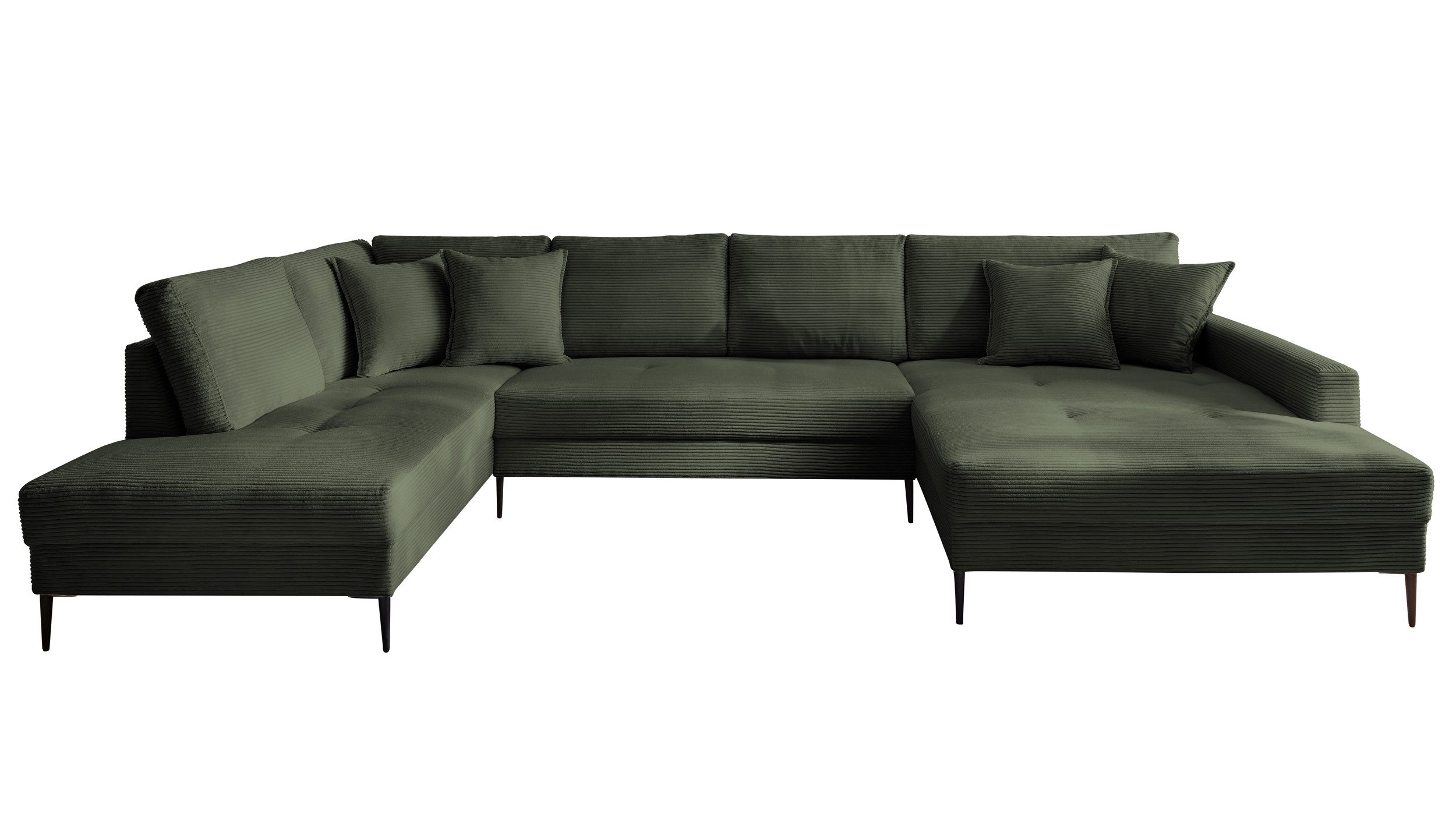 Massivart® Wohnlandschaft Cord 360 cm Breite / bequeme Nosagunterfederung / günstig online kaufen