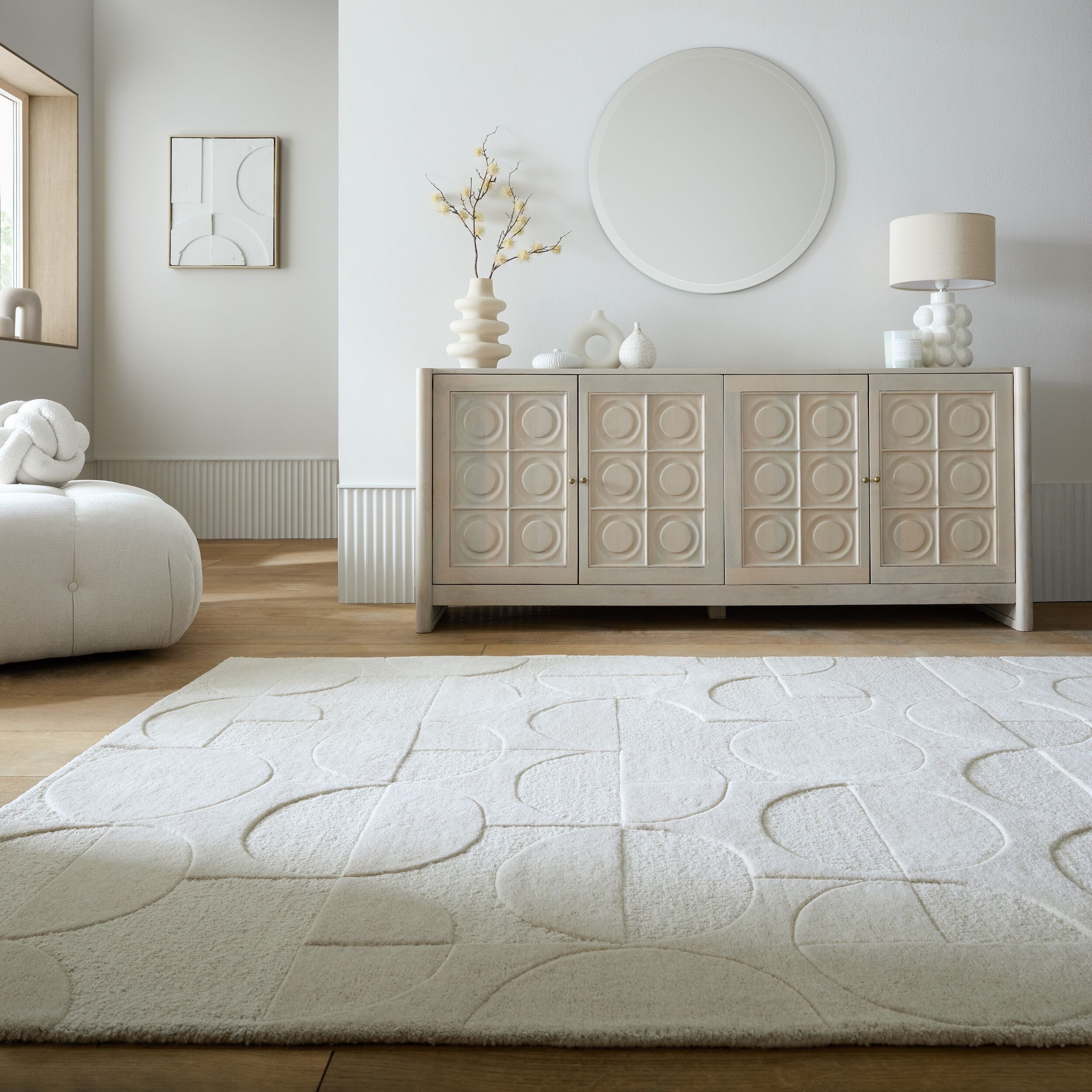 FLAIR RUGS Teppich GIGI, rechteckig, Höhe: 8 mm, aus 100% Wolle, geometrisches Design, fußbodenheizungsgeeignet