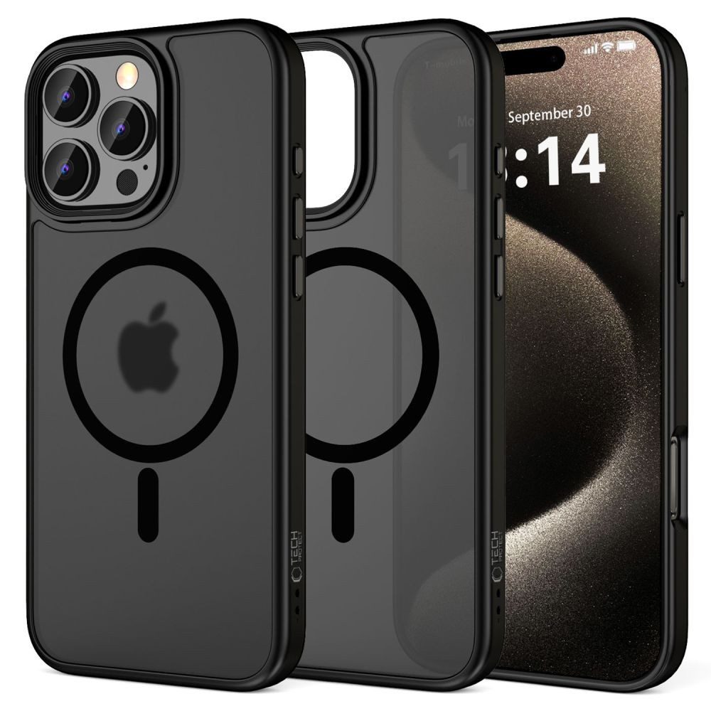 TECH PROTECT Handyhülle Schutzhülle Magnethülle Handyschale 6,3 Zoll, MagSafe-Magnetring, TPU & PC, erhöhter Kameraschutz