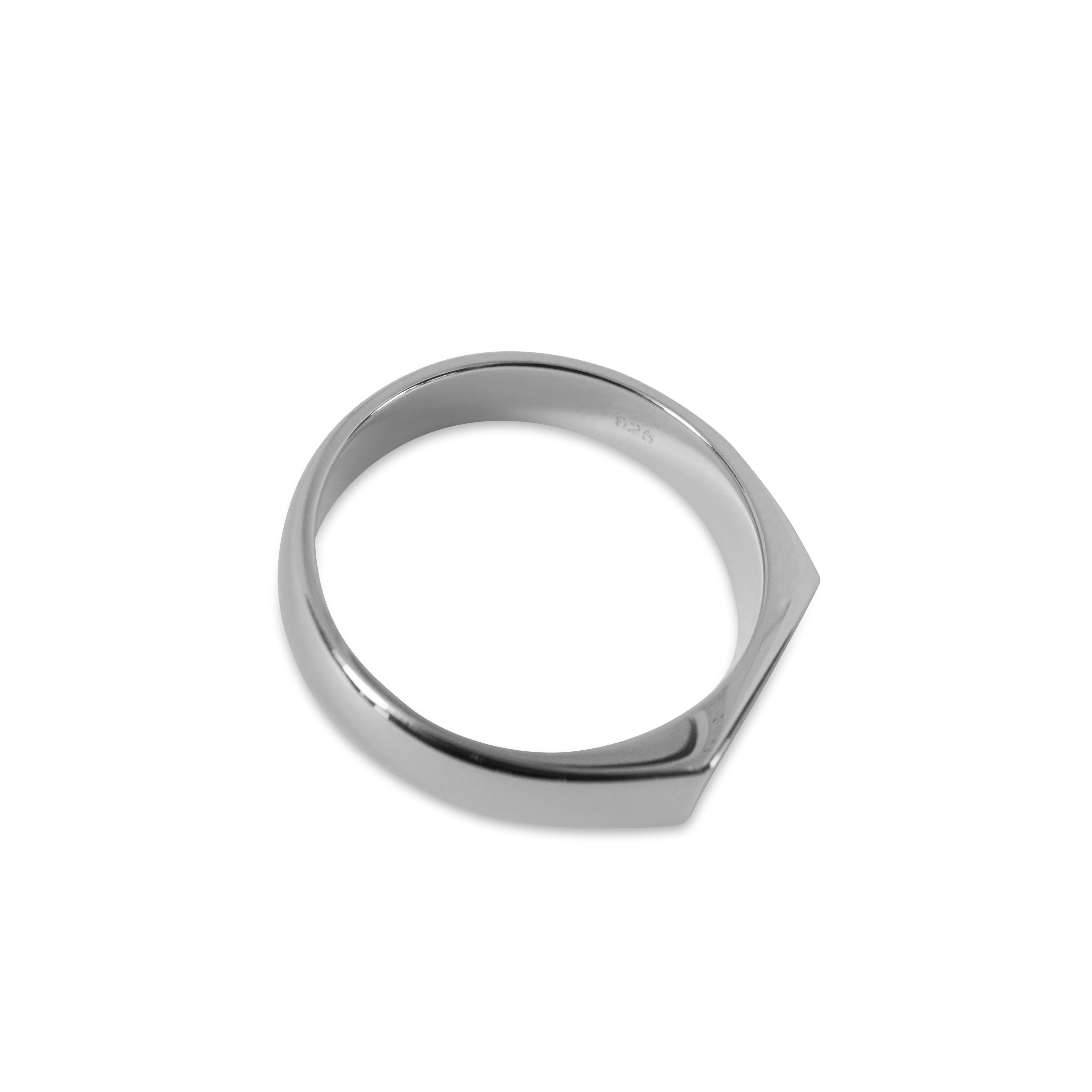 Sprezzi 925 Herren Ring Sterling Siegelring Fashion für Silber minimalistisch, aus Gold geeignet handgemacht, poliert, poliert, Silber Gravur und