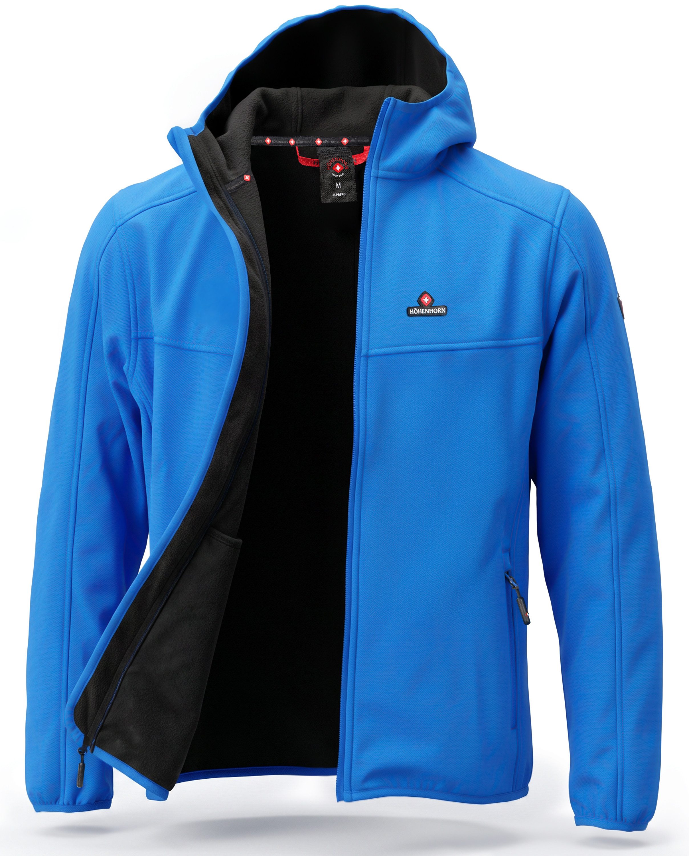 Höhenhorn Softshelljacke Alpberg Herren leichte Jacke für Männer Outdoor Übergangsjacke Microfleece-Innenfutter, Atmungsaktiv