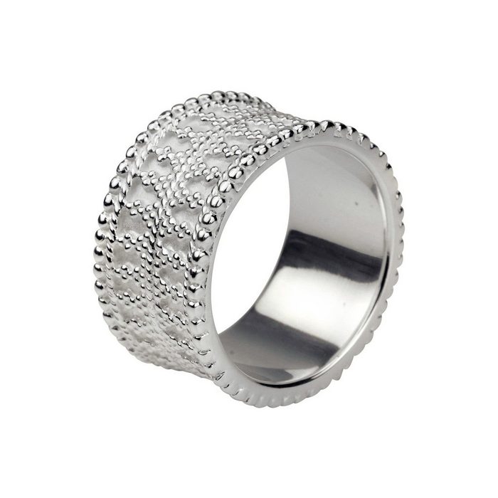 SILBERMOOS Silberring Ring mit doppeltem Ornamentband 925 Sterling Silber