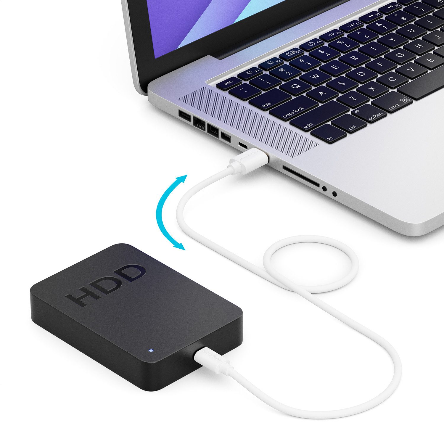 deleyCON deleyCON 0,30m Mini USB 2.0 Datenkabel - USB A-Stecker zu Mini USB-Kabel