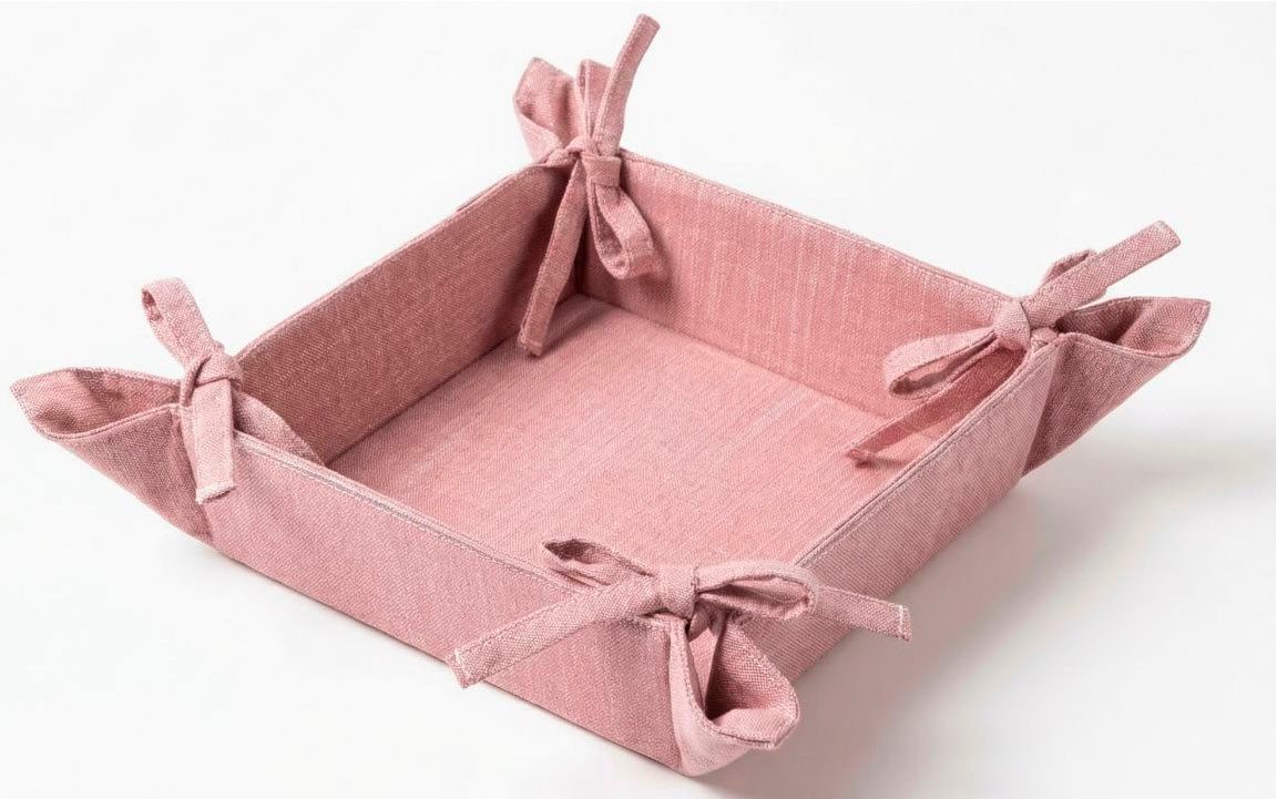 Home affaire Brotkorb Brotkorb Rose 20x20cm, Baumwolle, (1-tlg)