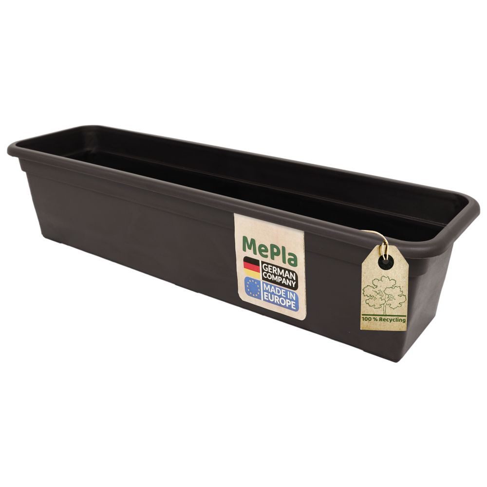 Heimwerkercenter Balkonkasten MePla Blumenkasten Balcony Standard L 80cm, B 16,7cm, Braun, Kunstoff