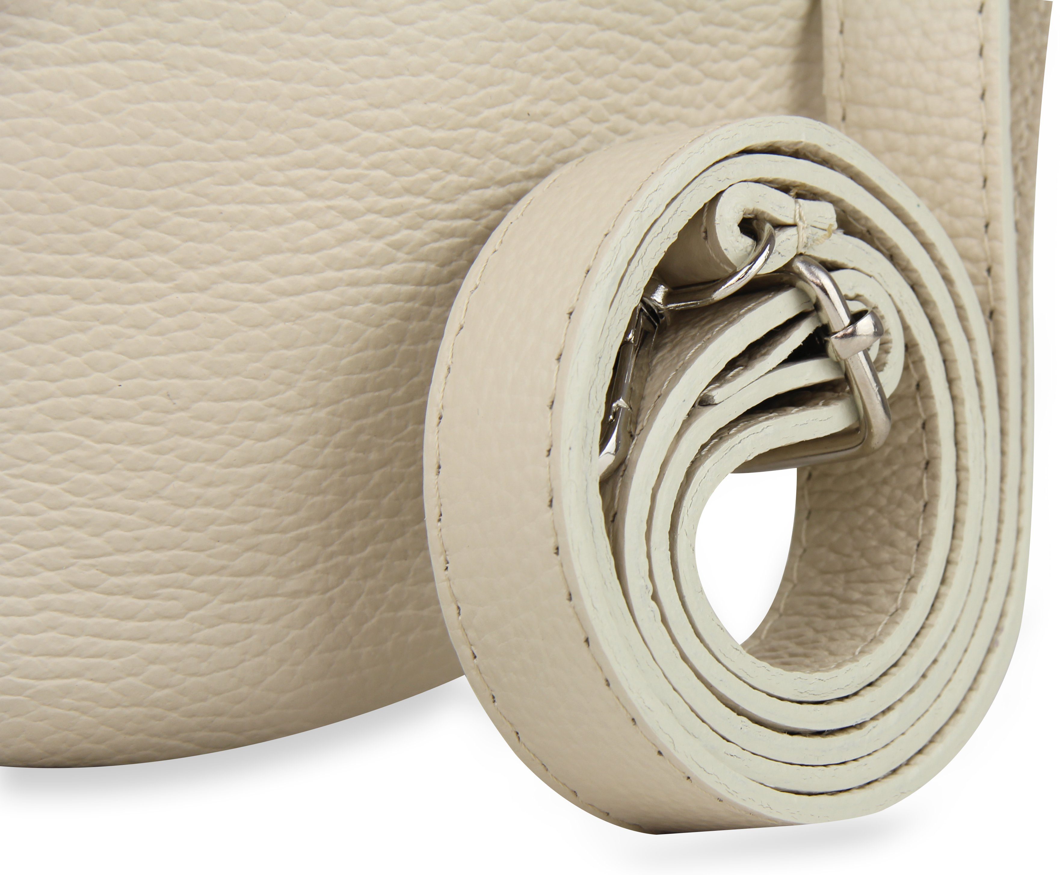 Frentree Umhängetasche Damen aus Echtleder, Made in Italy, Crossbody Schulter/Bauchtasche, mit silbernem Reißverschluss, verstellbarer Schulterriemen, Größe Maxi