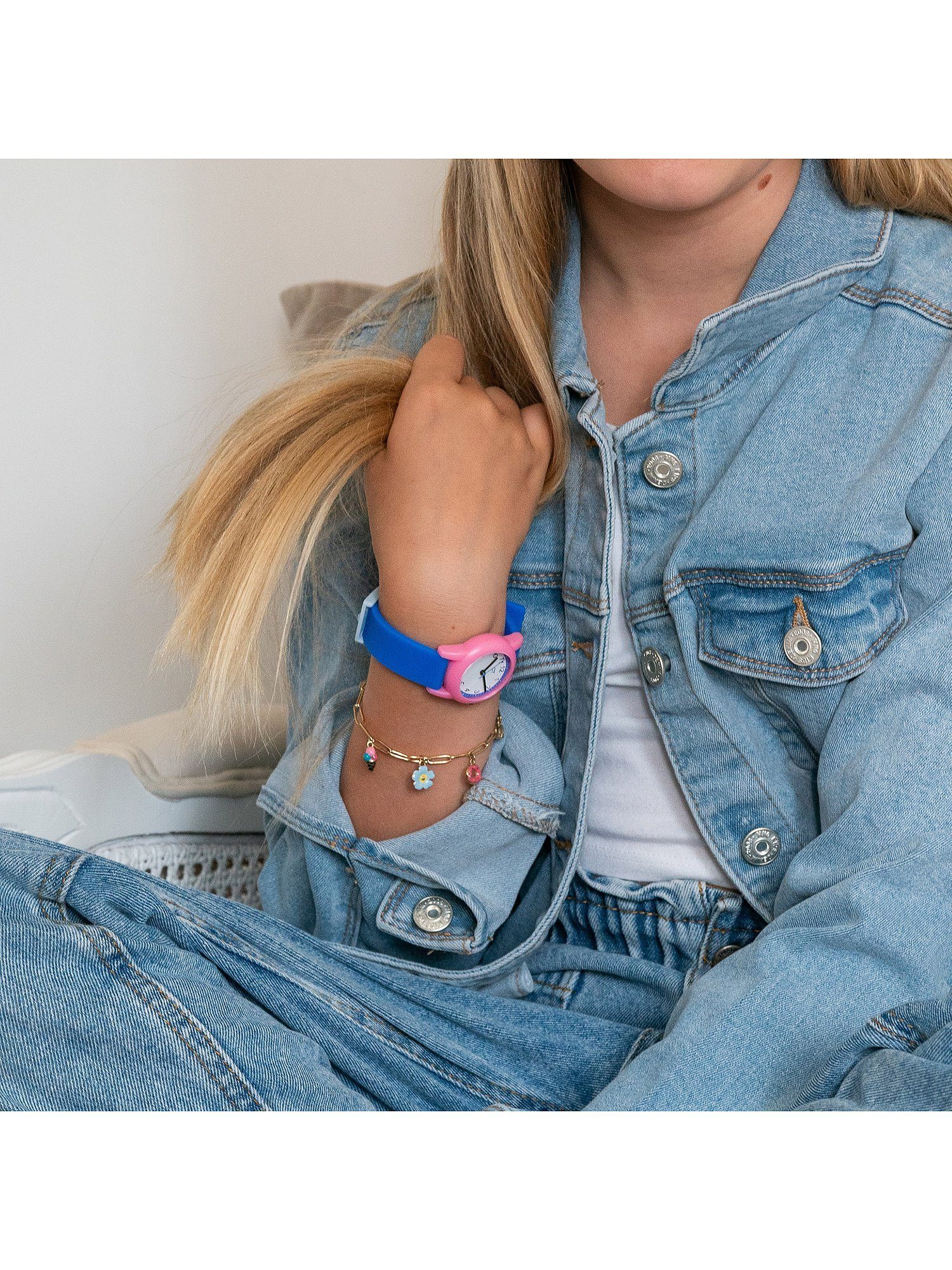Kids Mädchen-Kinderarmband COOL Edelstahl, Time trendig gold TIME Armband Cool