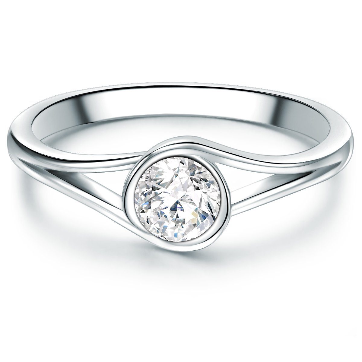 Trilani Silberring silber, mit Zirkonia im Brillant-Look günstig online kaufen