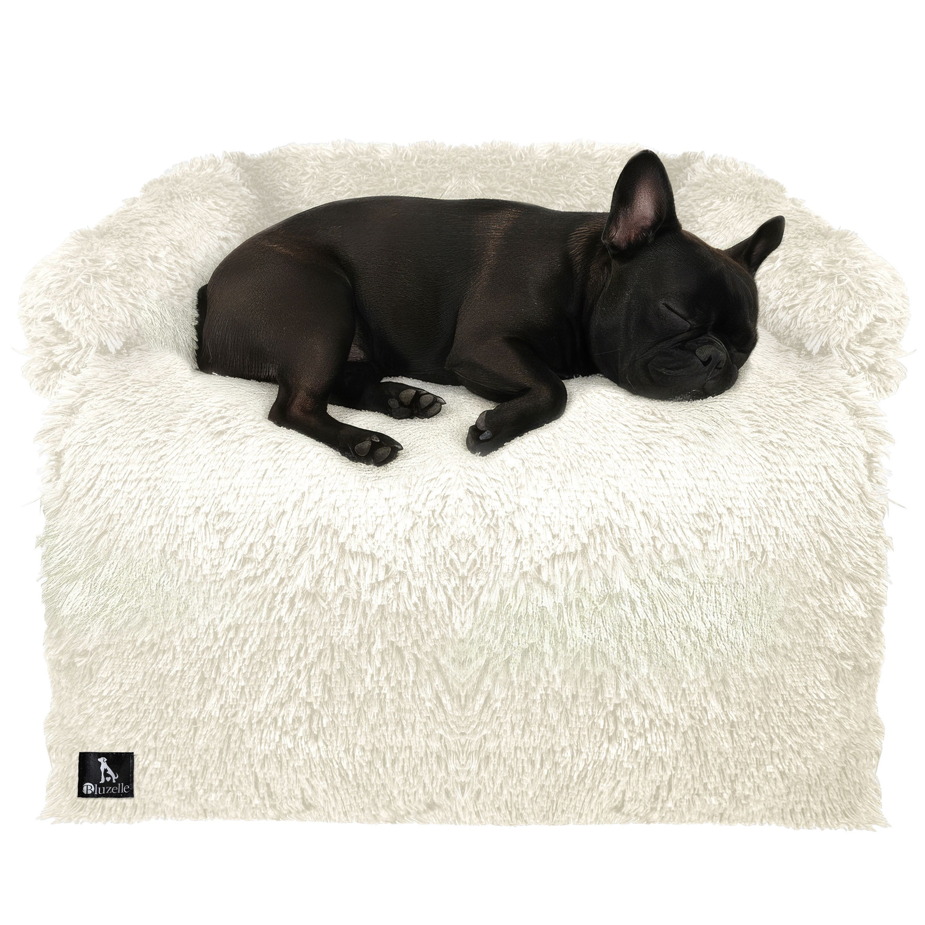 Bluzelle Tierbett Hundebett Sofa Schutz Auflage für grosse Hunde / - L, Plüsch Kunstfell / Bezug Abnehmbar & Waschbar, Wasserdichte Hundematte Couch Möbel Cover Schutzdecke Hundedecke