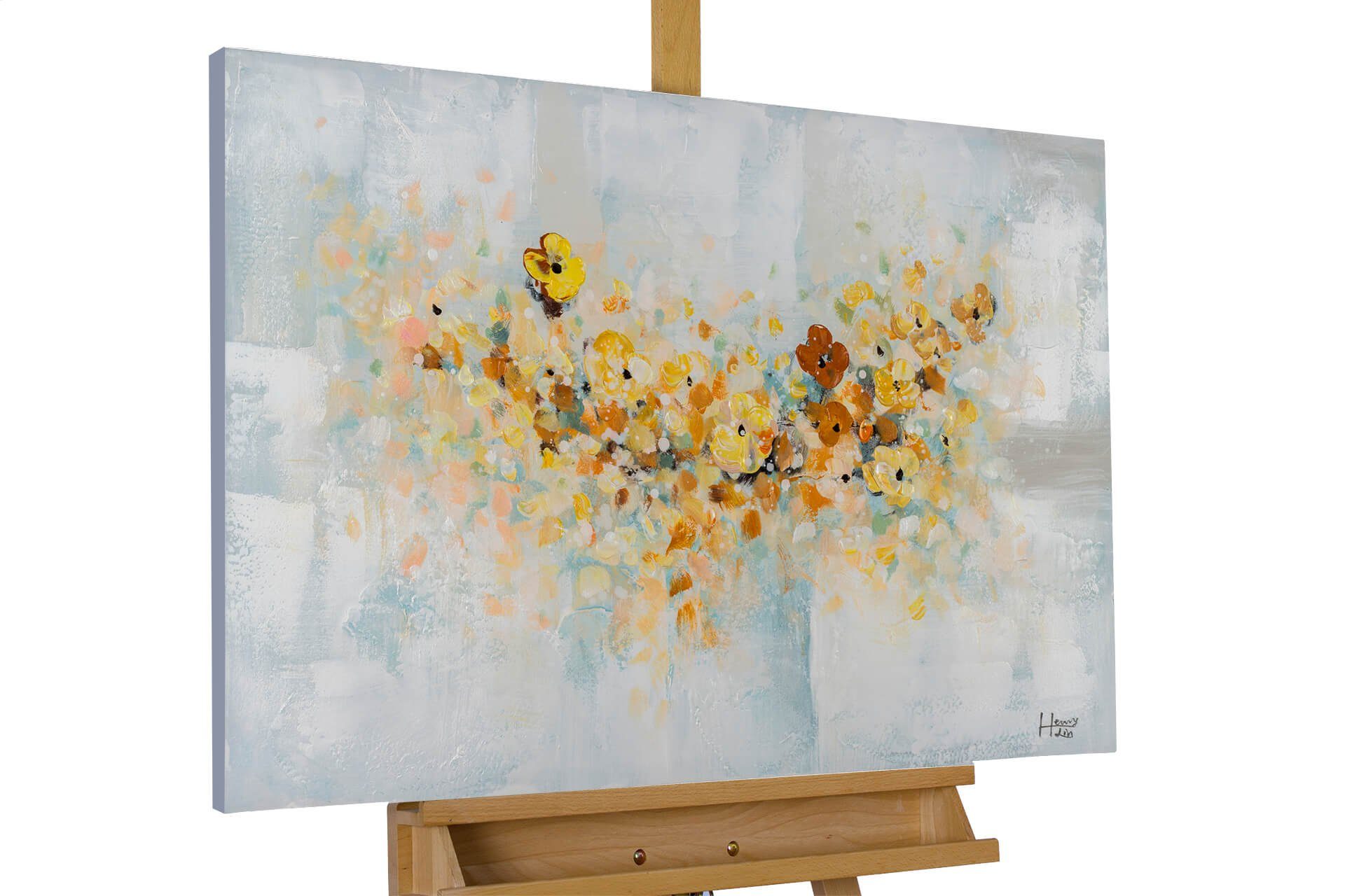 KUNSTLOFT Gemälde Extravaganza of Feelings 90x60 cm, Leinwandbild 100% HANDGEMALT Wandbild Wohnzimmer