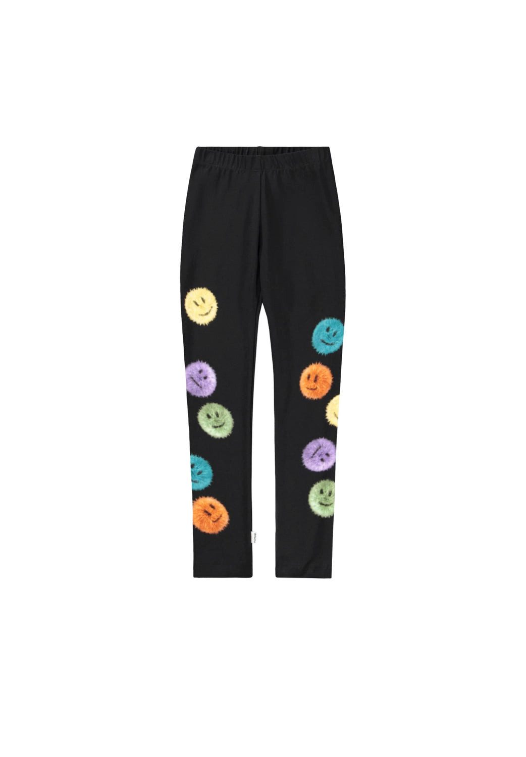 Molo Leggings MOLO Leggings Niki schwarz mit Smiley-Print