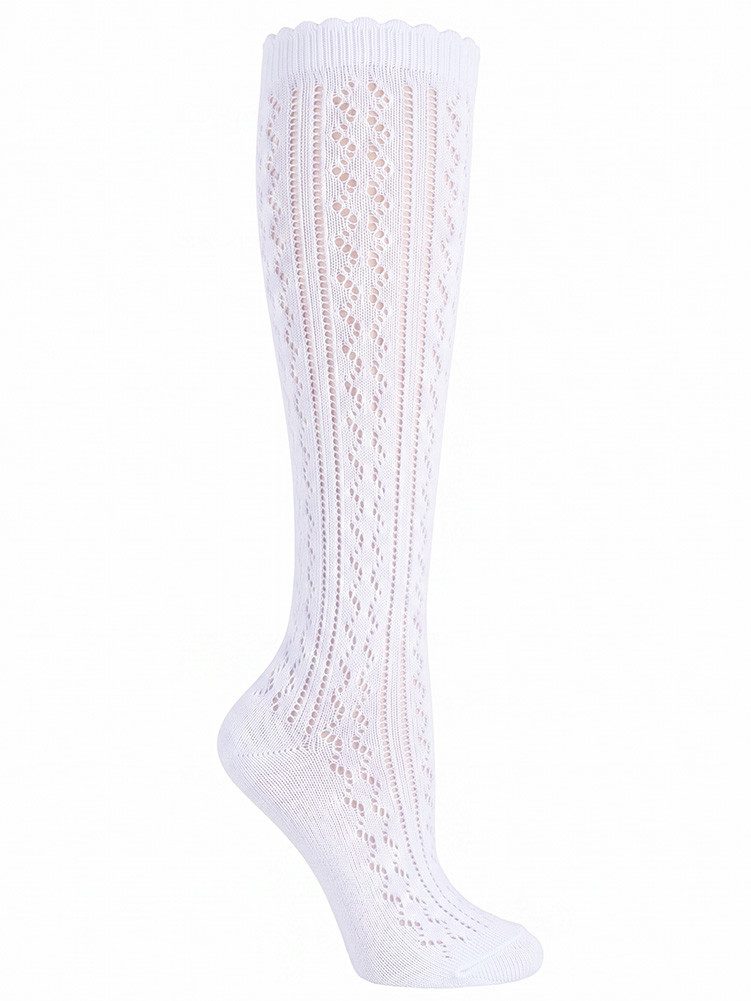 P.S. Schuhmacher Trachtensocken Damensocke Häkellook CS 516 weiß