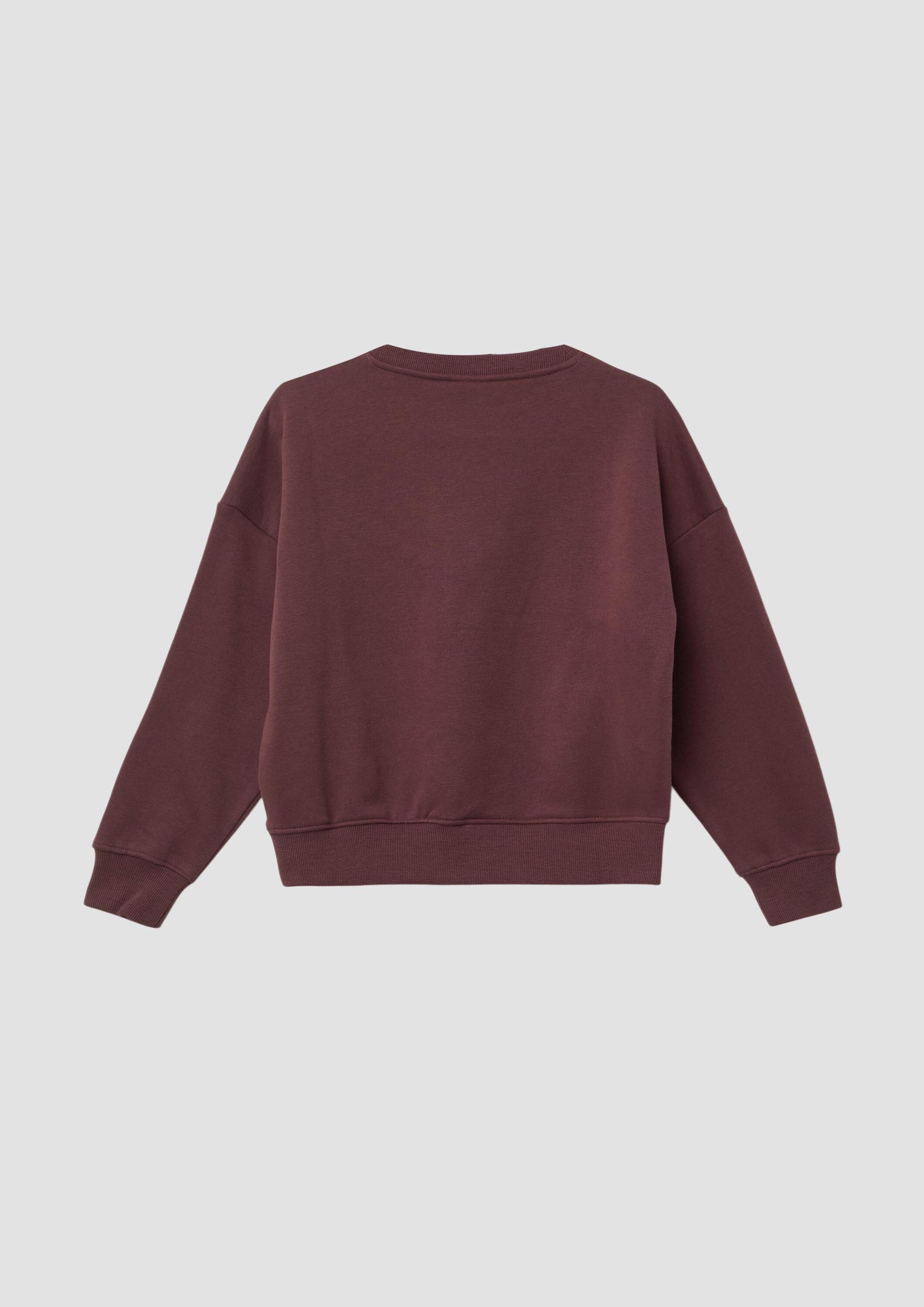 s.Oliver Sweatshirt Sweatshirt Oversize Sweatshirt mit großem Frontprint und kuscheliger Innenseite
