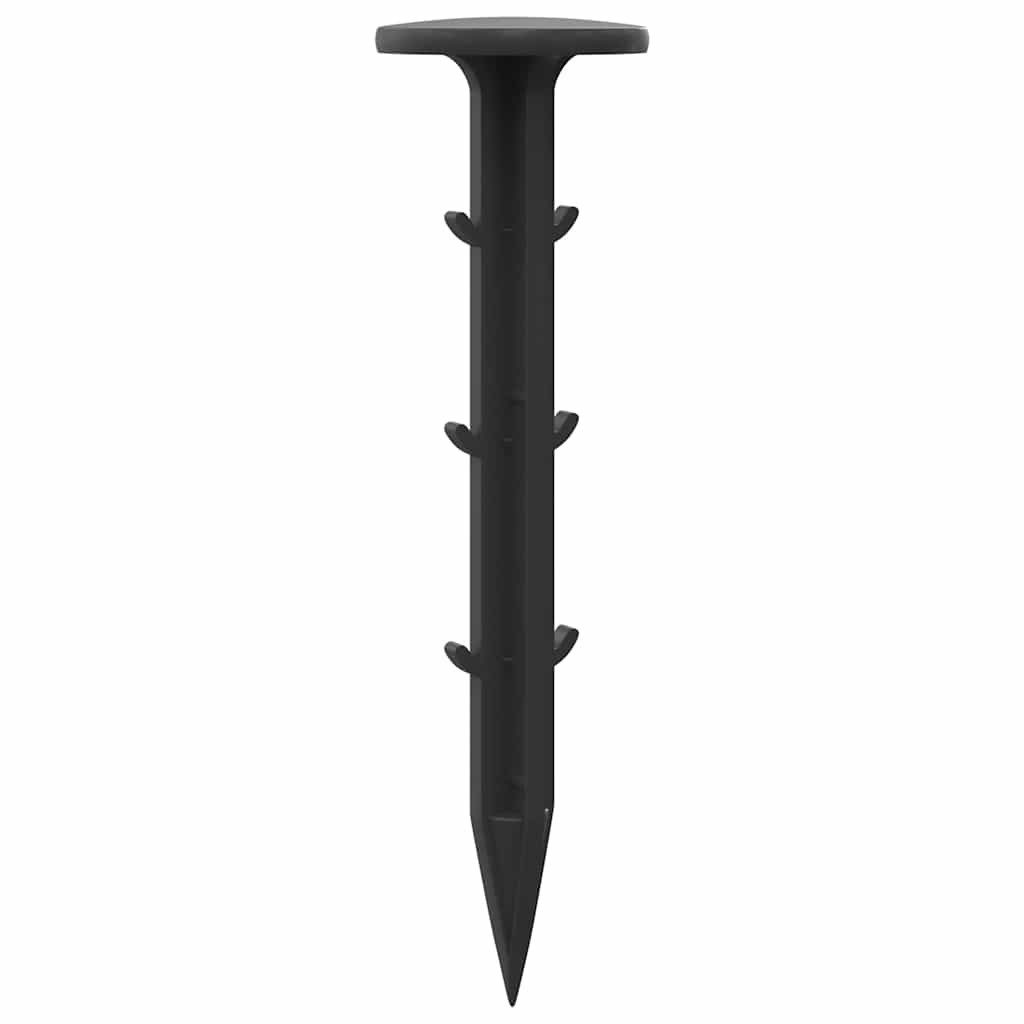vidaXL Wendehaken Bodenheringe 100 pcs Schwarz Ø3 x 11 cm Kunststoff, 100-tlg.]