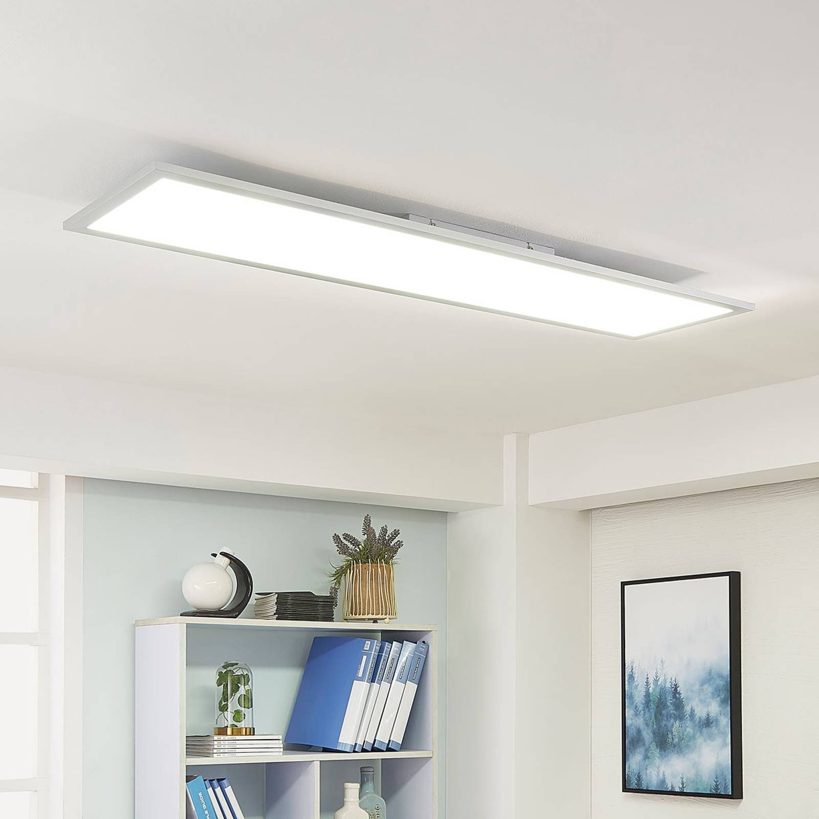 Arcchio LED Panel Lysander, LED, Metall, Alu Farbwechsel warmweiß / tageslicht IP20 mit Fernbedienung, LED 50 W gesamt, Farbwechsel warmweiß / tageslicht