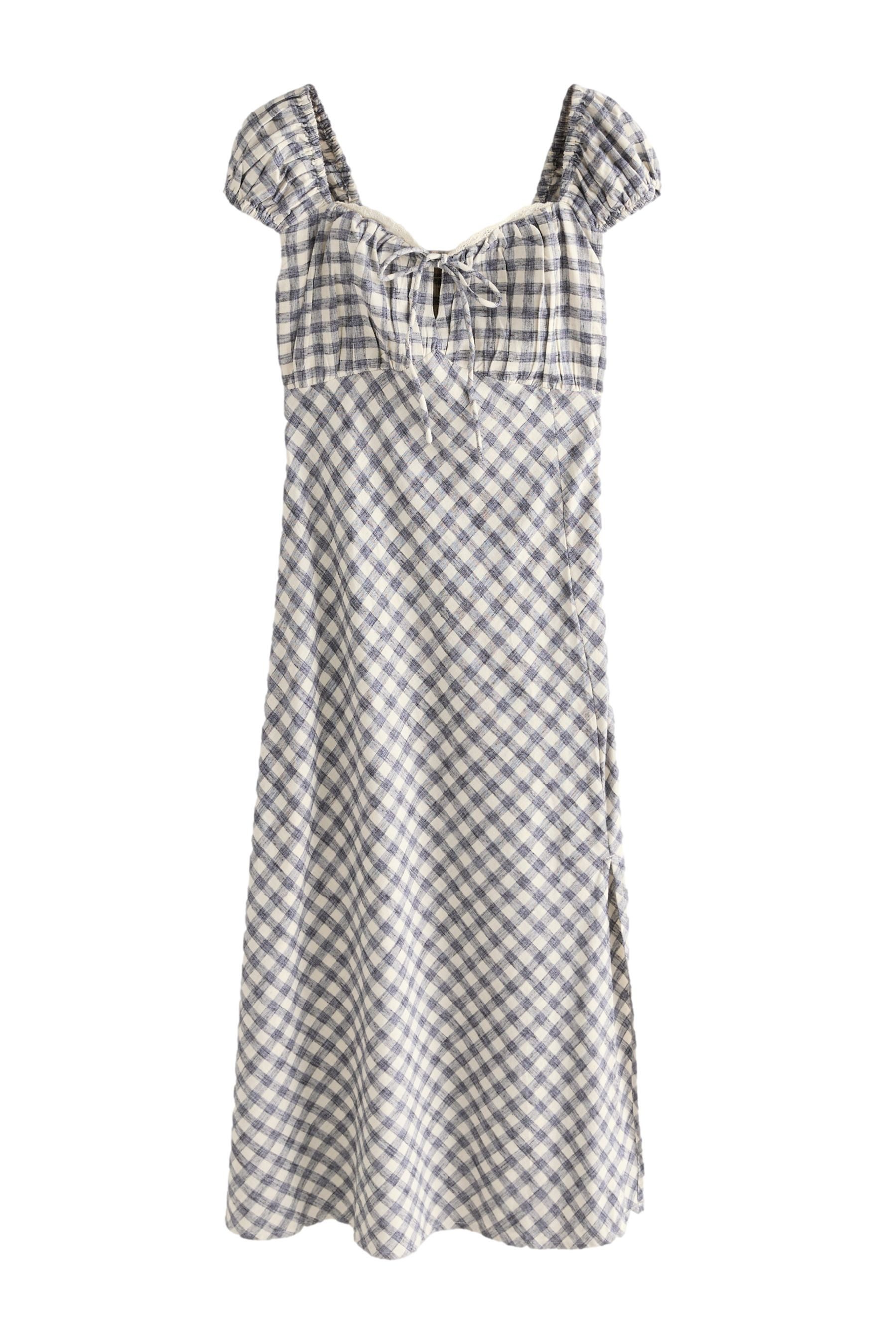 Next Midikleid Midikleid mit Puffärmeln aus günstig online kaufen